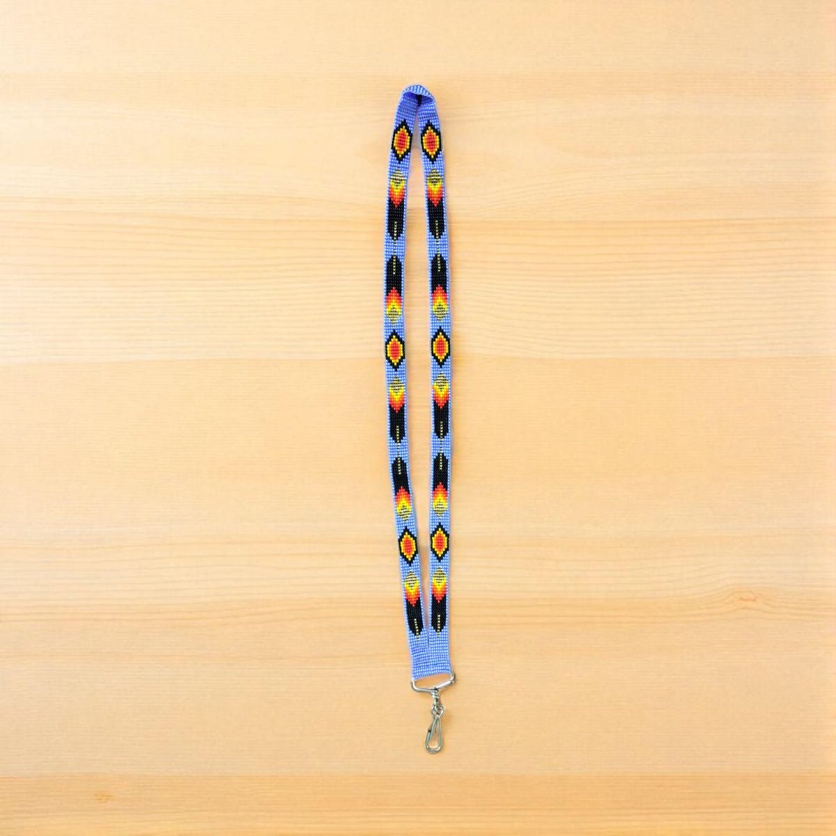 Lavender Native Beaded Lanyard