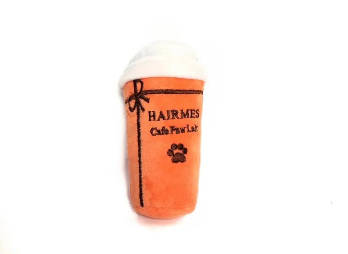 Hairmes Coffee Toy – Coffee Cup Plush Dog Toy