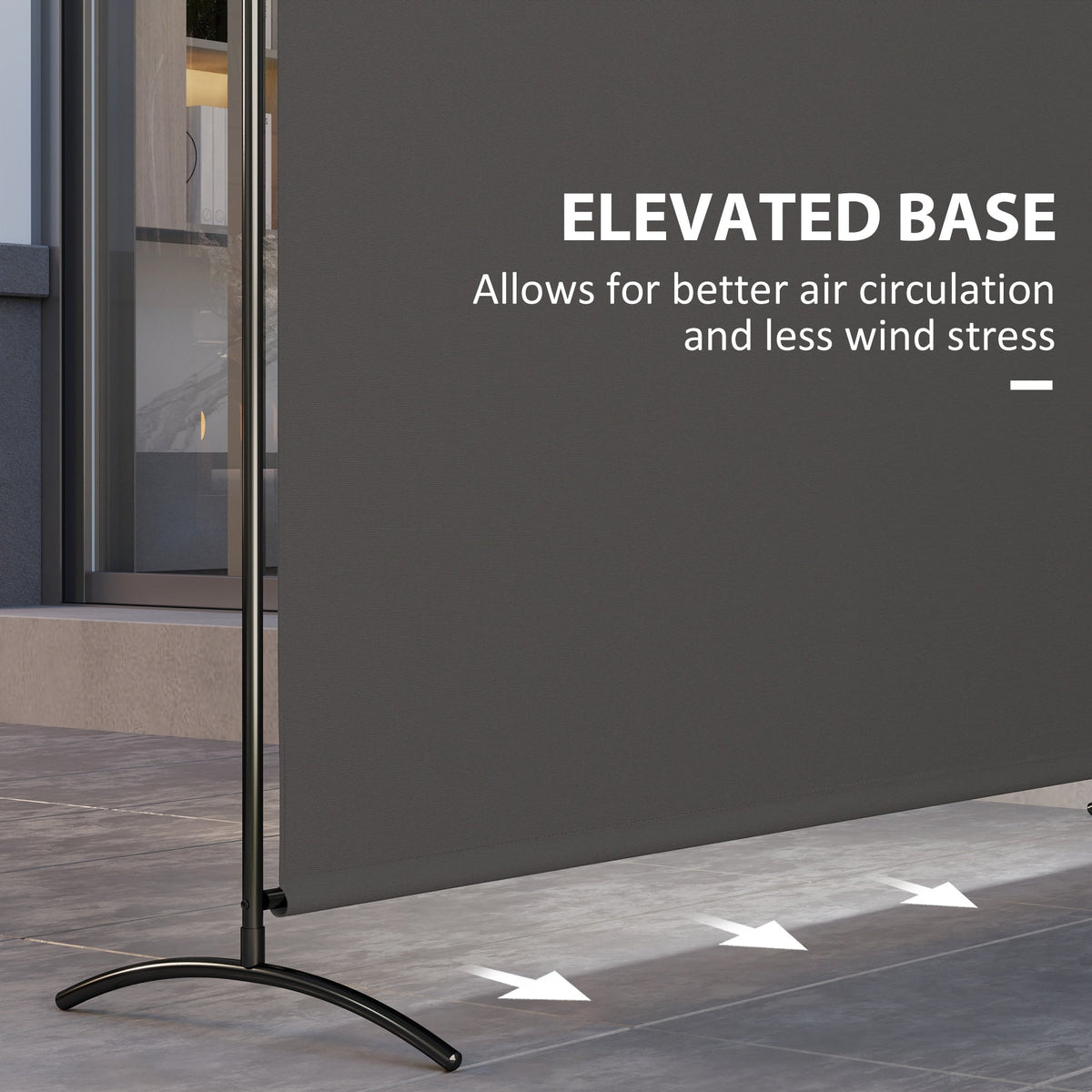 Single Panel Room Divider, UV30+ Privacy Screen, Indoor Outdoor Privacy Panel with Stable Base, Beige
