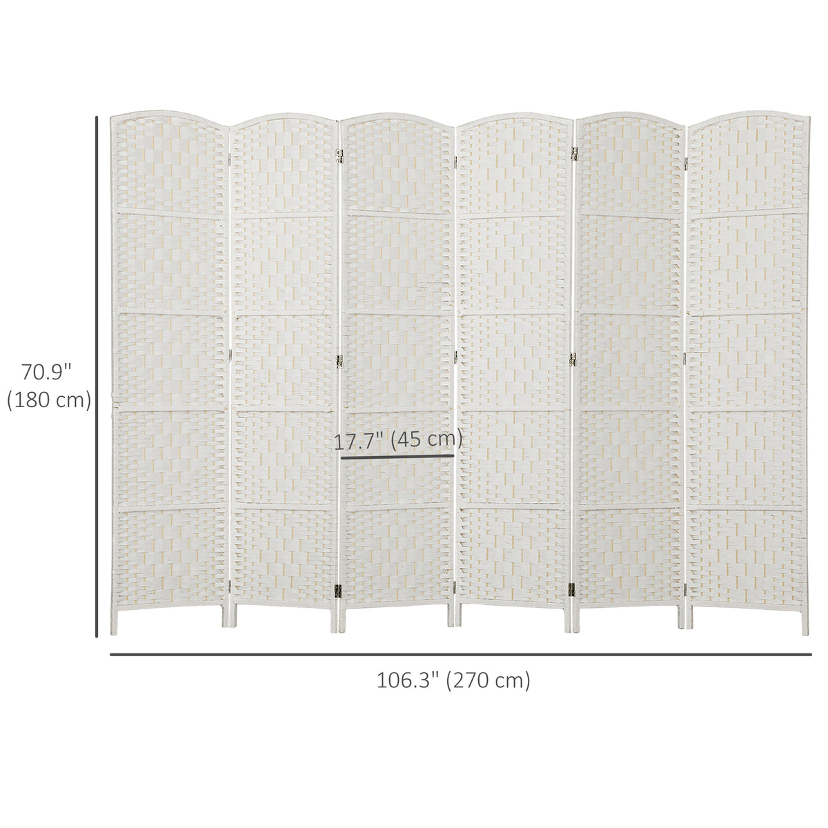6ft Folding Room Divider, 3 Panel Wall Partition with Wooden Frame for Bedroom, Home Office, Natural