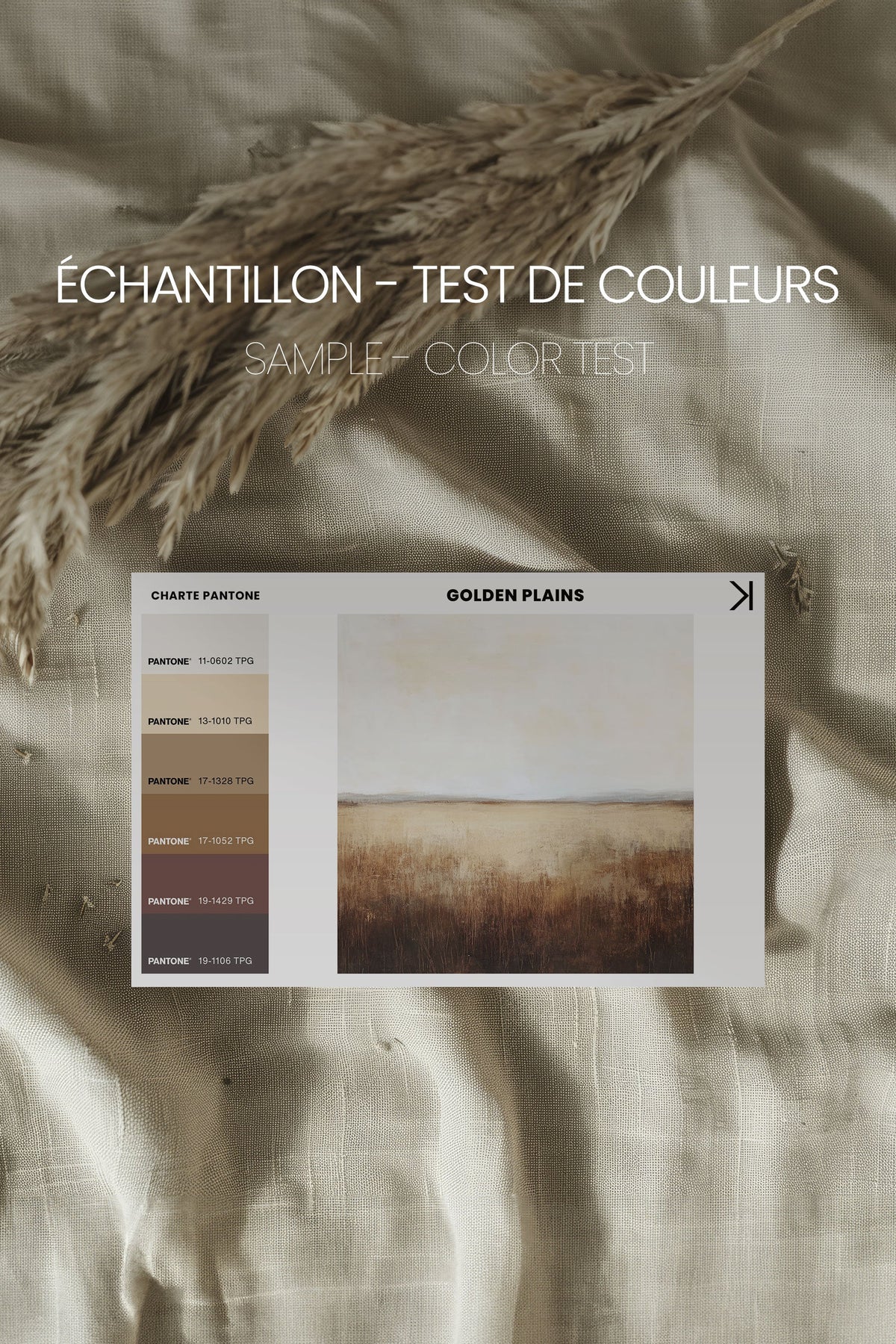 GOLDEN PLAINS, Oeuvre sur toile étirée