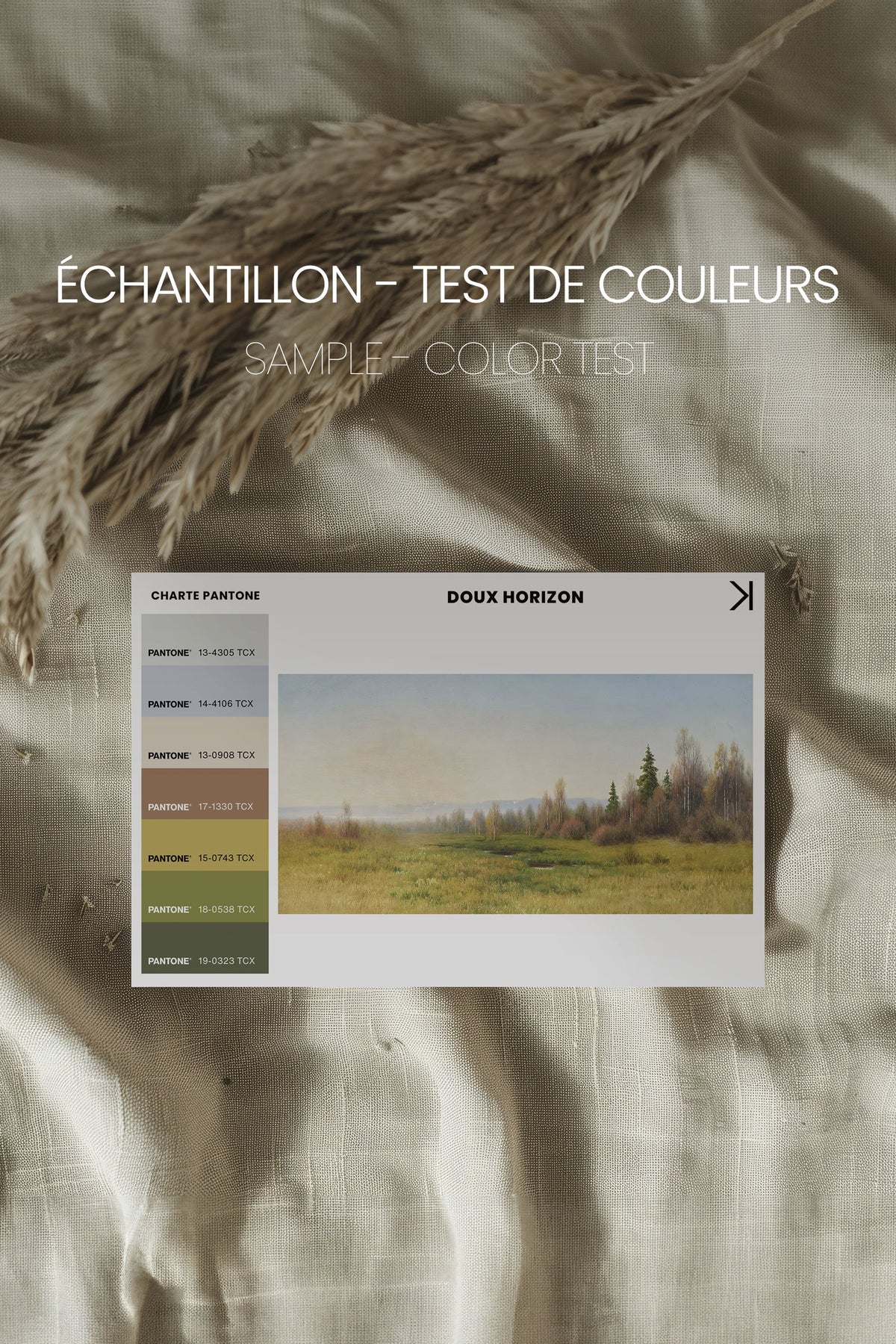 DOUX HORIZON, Oeuvre sur toile étirée
