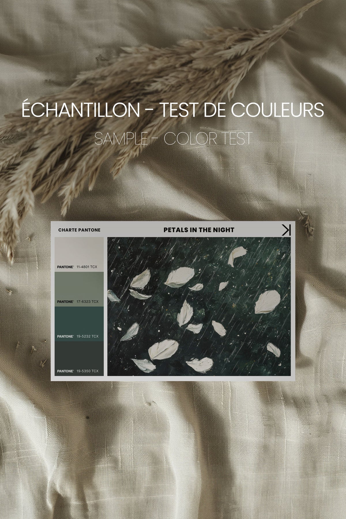 PETALS IN THE NIGHT, Oeuvre sur toile étirée