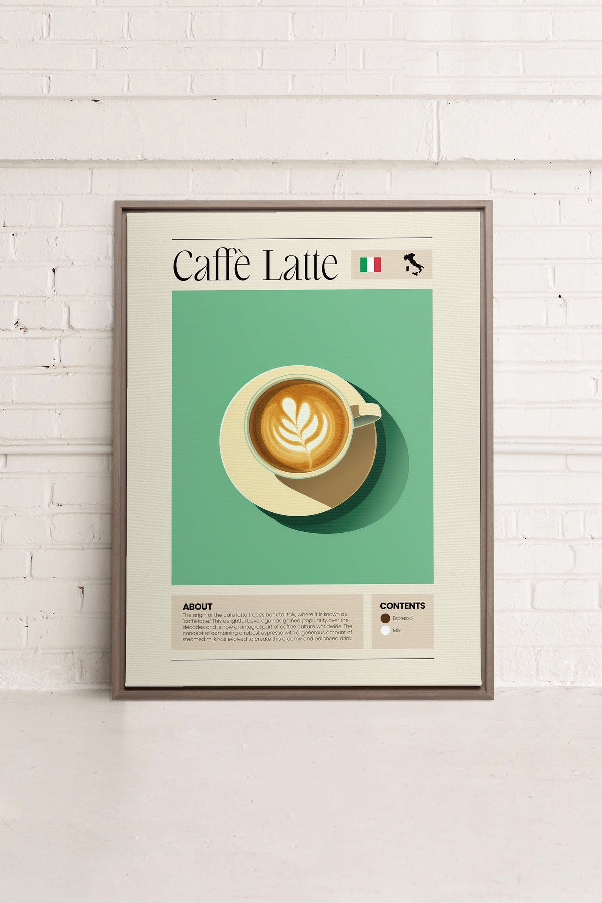 CAFFÈ LATTE, Oeuvre sur toile étirée