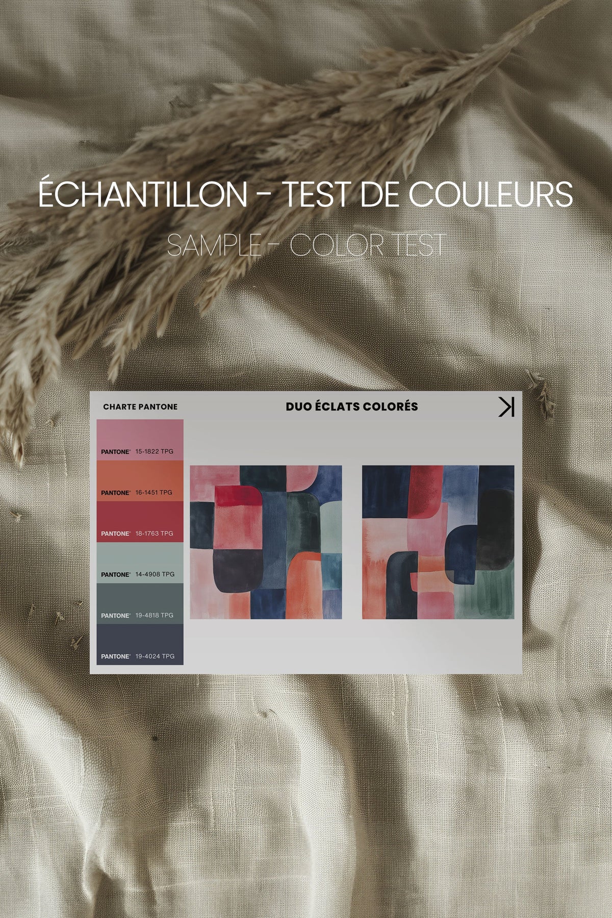DUO ÉCLATS COLORÉS (2 Oeuvres sur toile étirée)