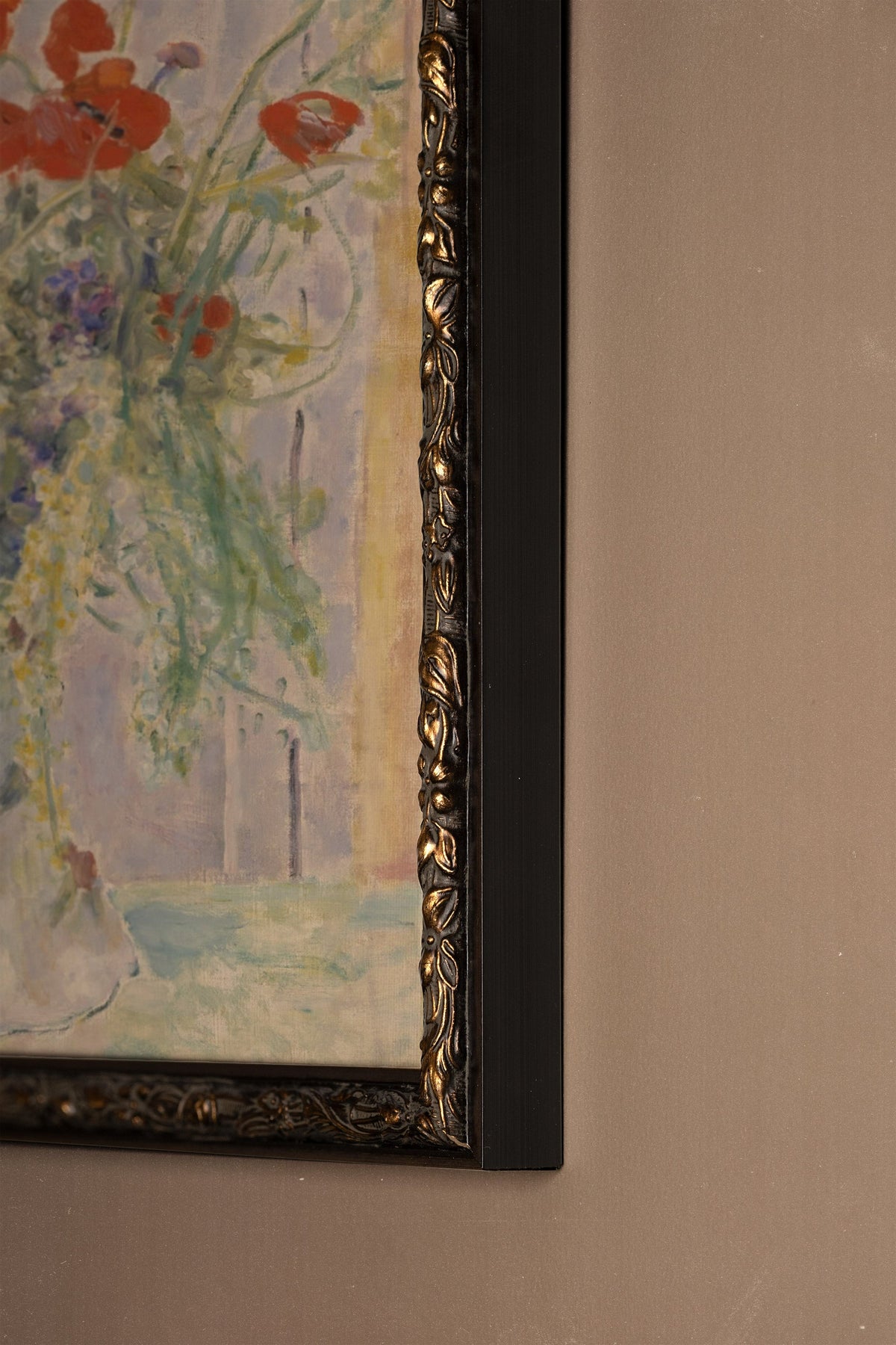 ÉCLATS DE PRINTEMPS, CADRE VINTAGE BRONZE