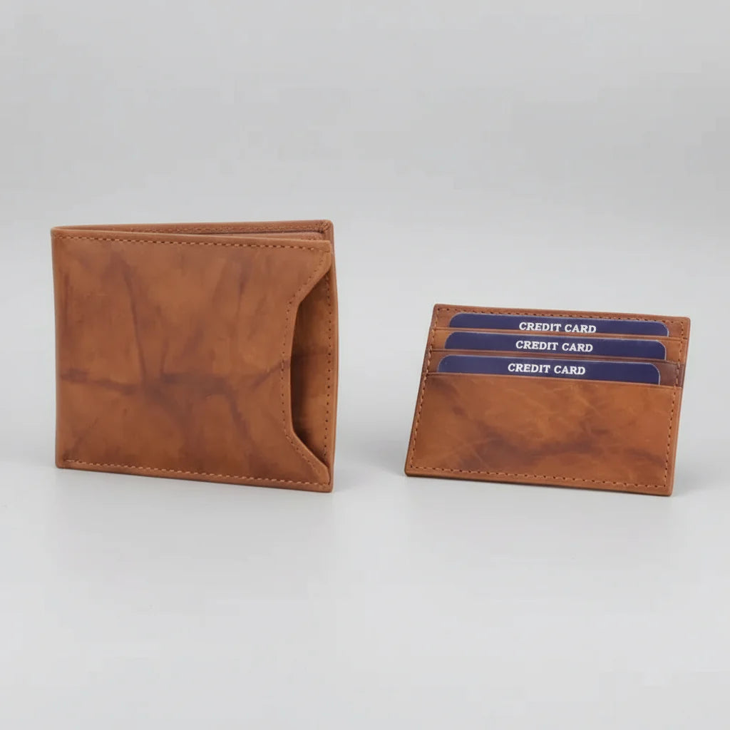Men's RFID Bifold Wallet with Removable Card Sleeve