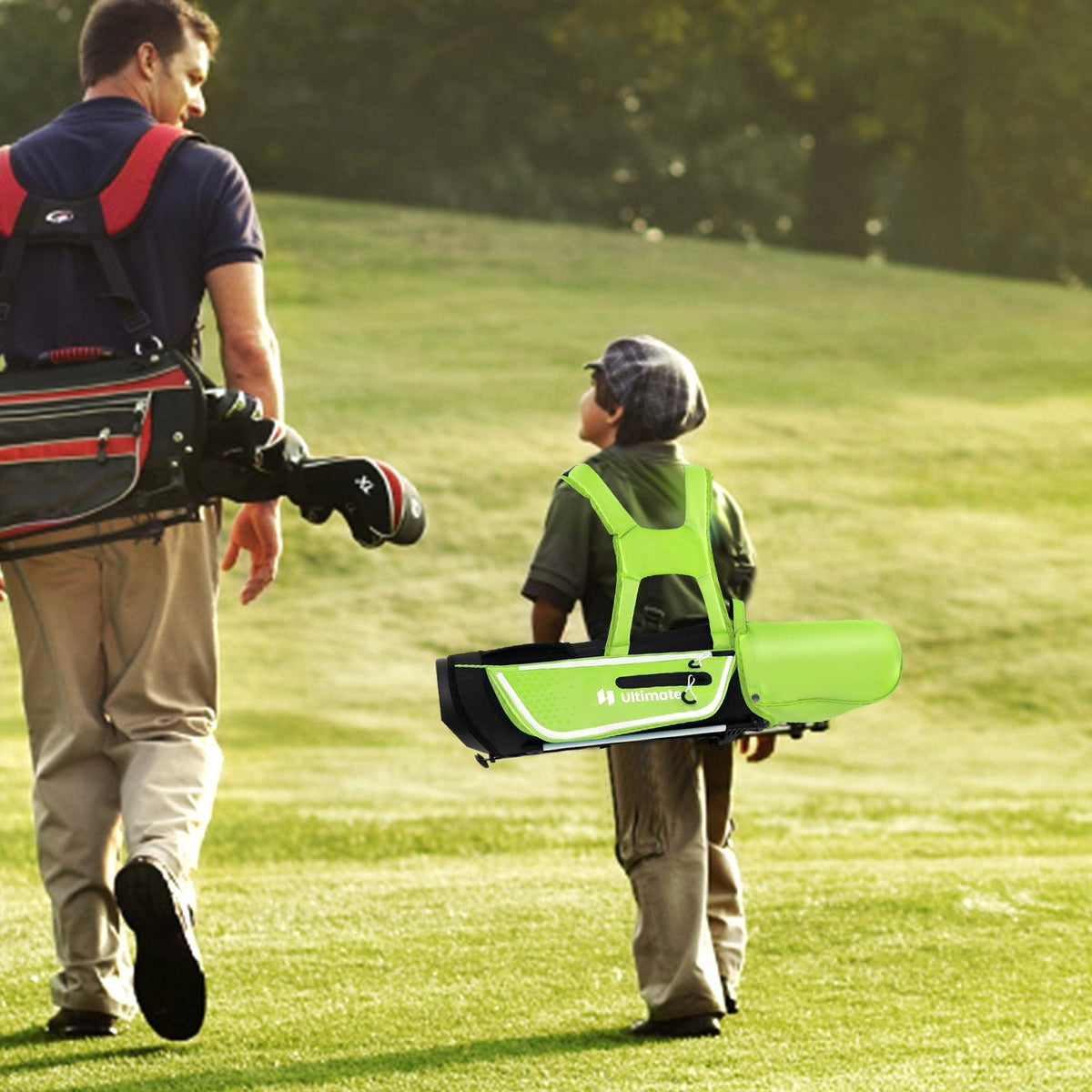 Junior Complete Golf Club Set Right Hand with Rain Hood for Kids-Blue