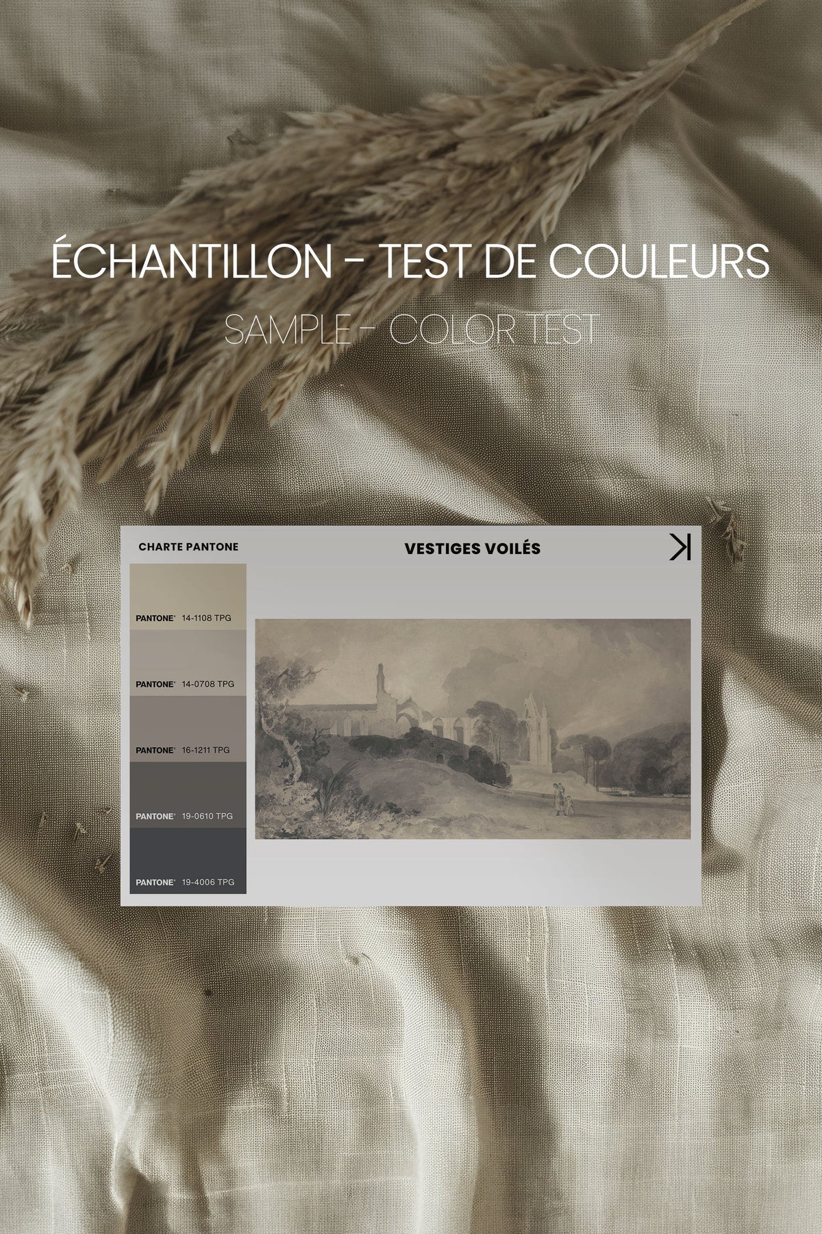 VESTIGES VOILÉS, Oeuvre sur toile étirée