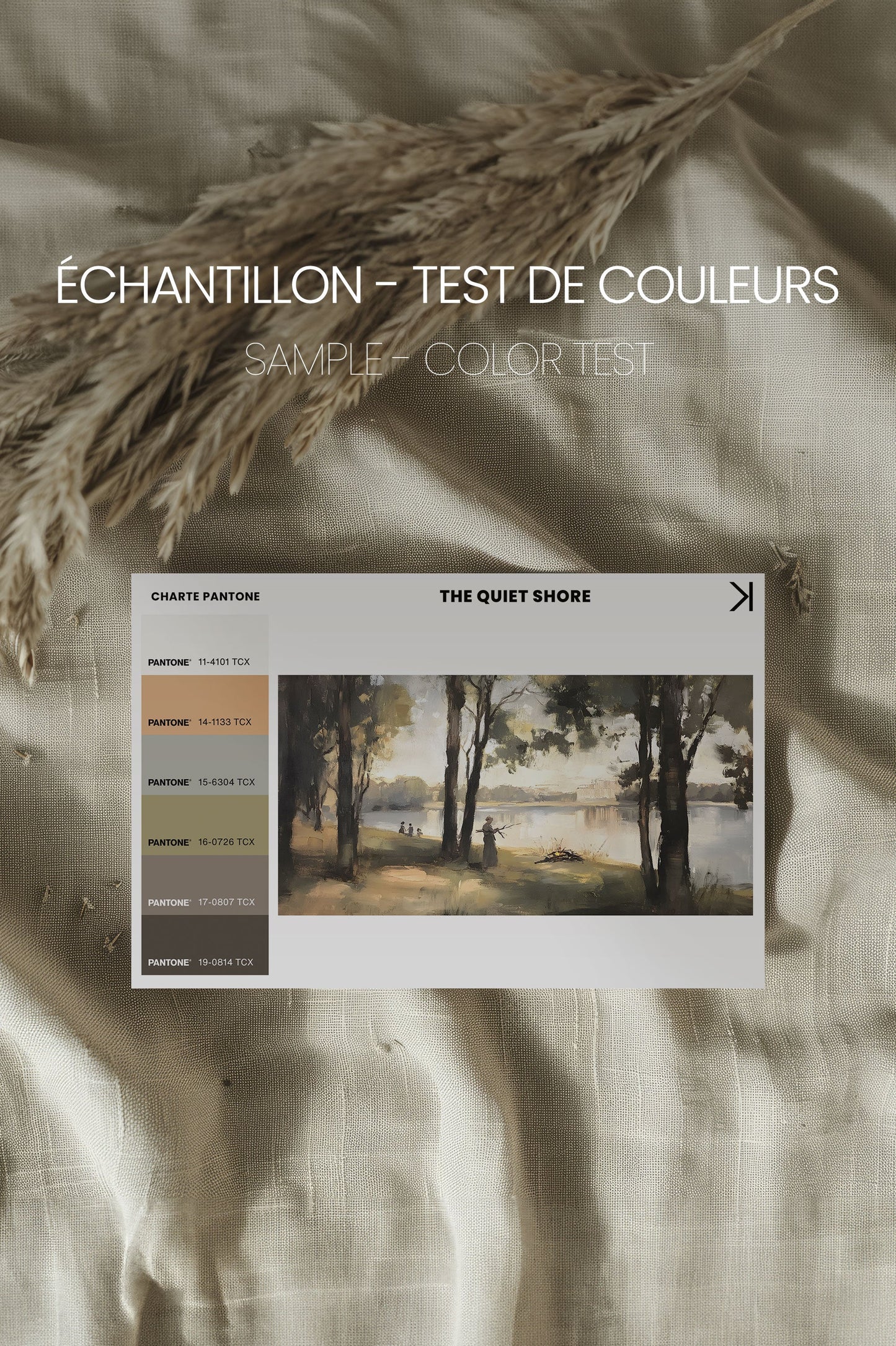 THE QUIET SHORE, Oeuvre sur toile étirée