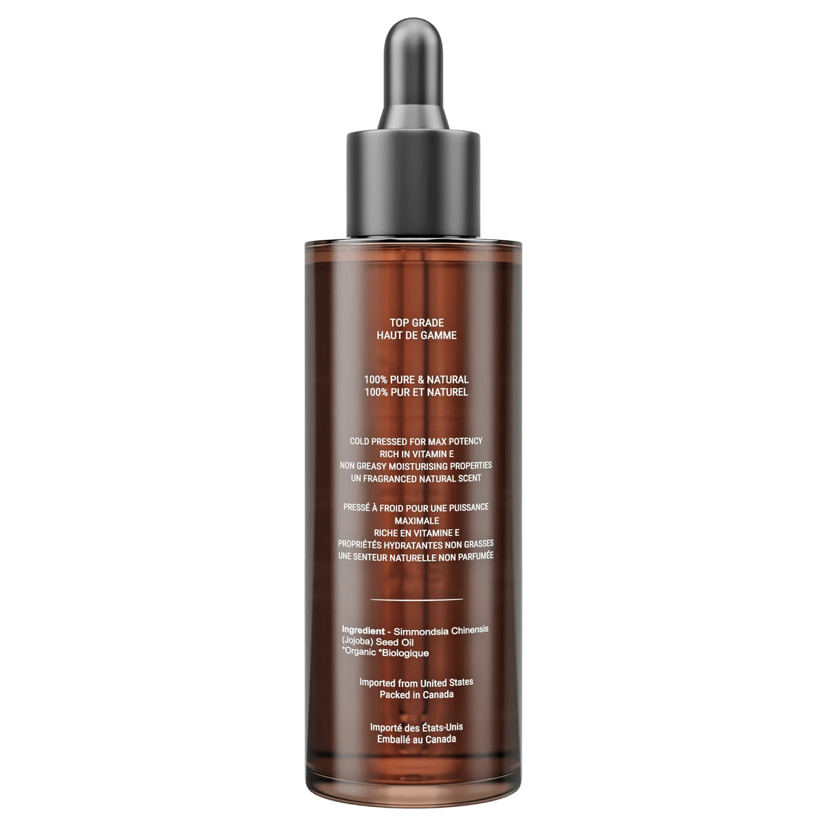 Canadian Grace 100% Organic Jojoba Oil – For Sensitive, Reactive & Acne-Prone Skin + Dry-Feeling or Oily Scalp