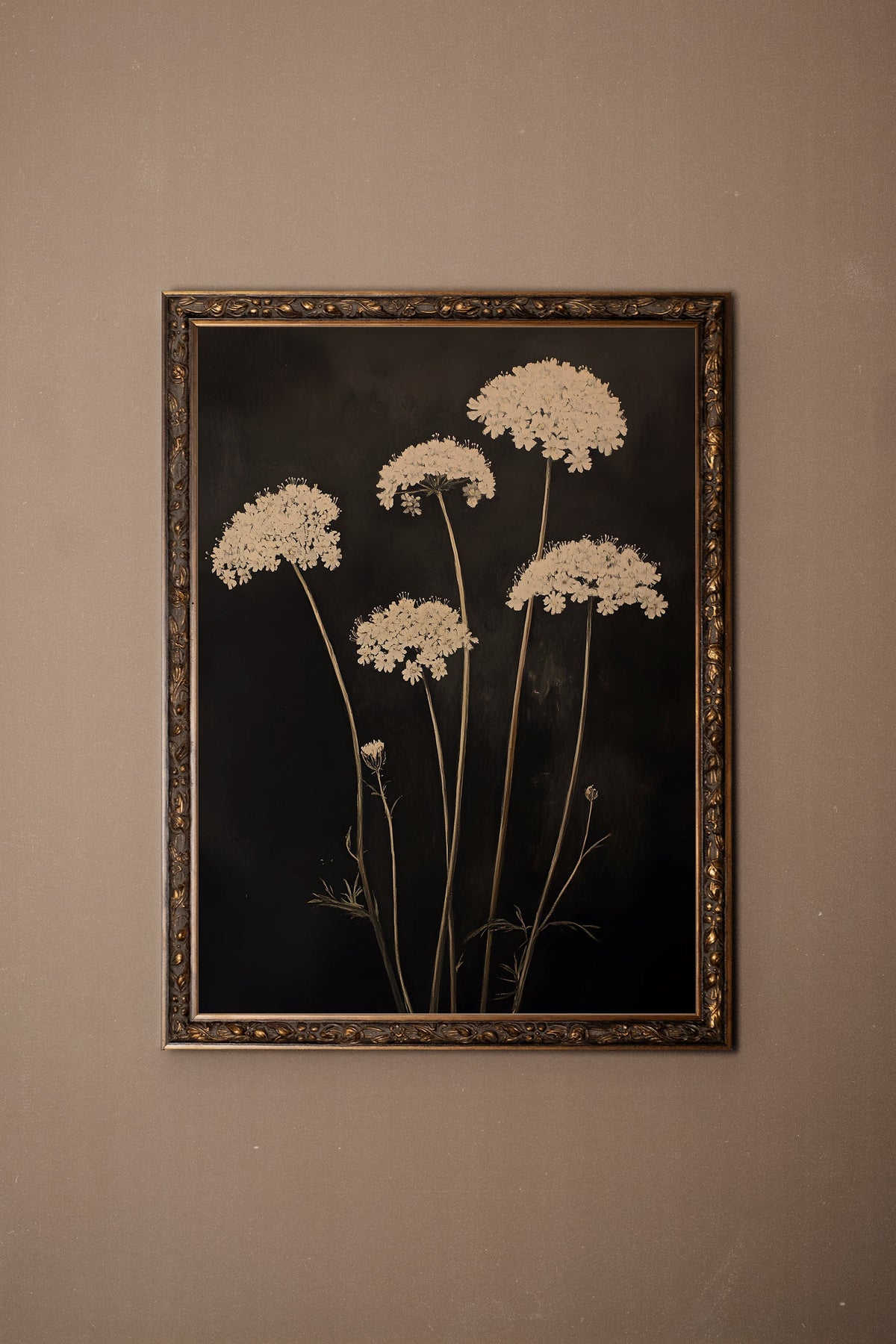 FLEURS DE MINUIT, CADRE VINTAGE BRONZE