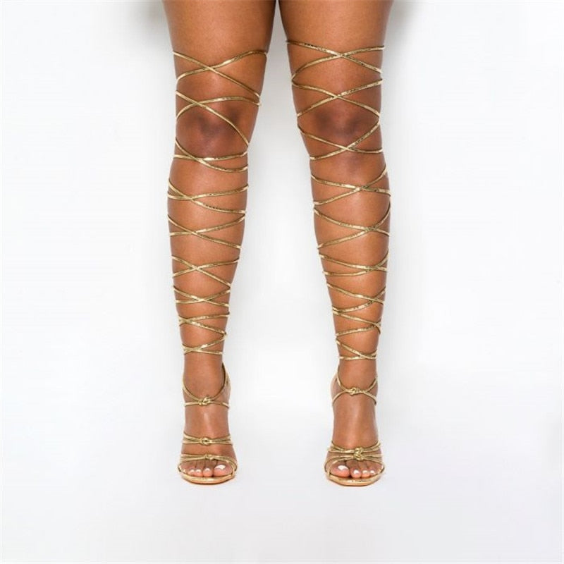 Thigh High Sandal Pumps