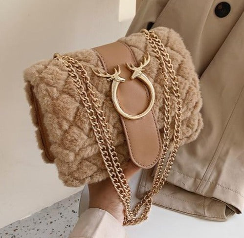 Double Strap Plush Bag