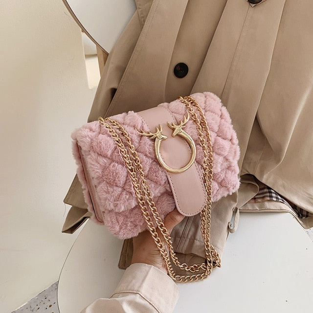 Double Strap Plush Bag