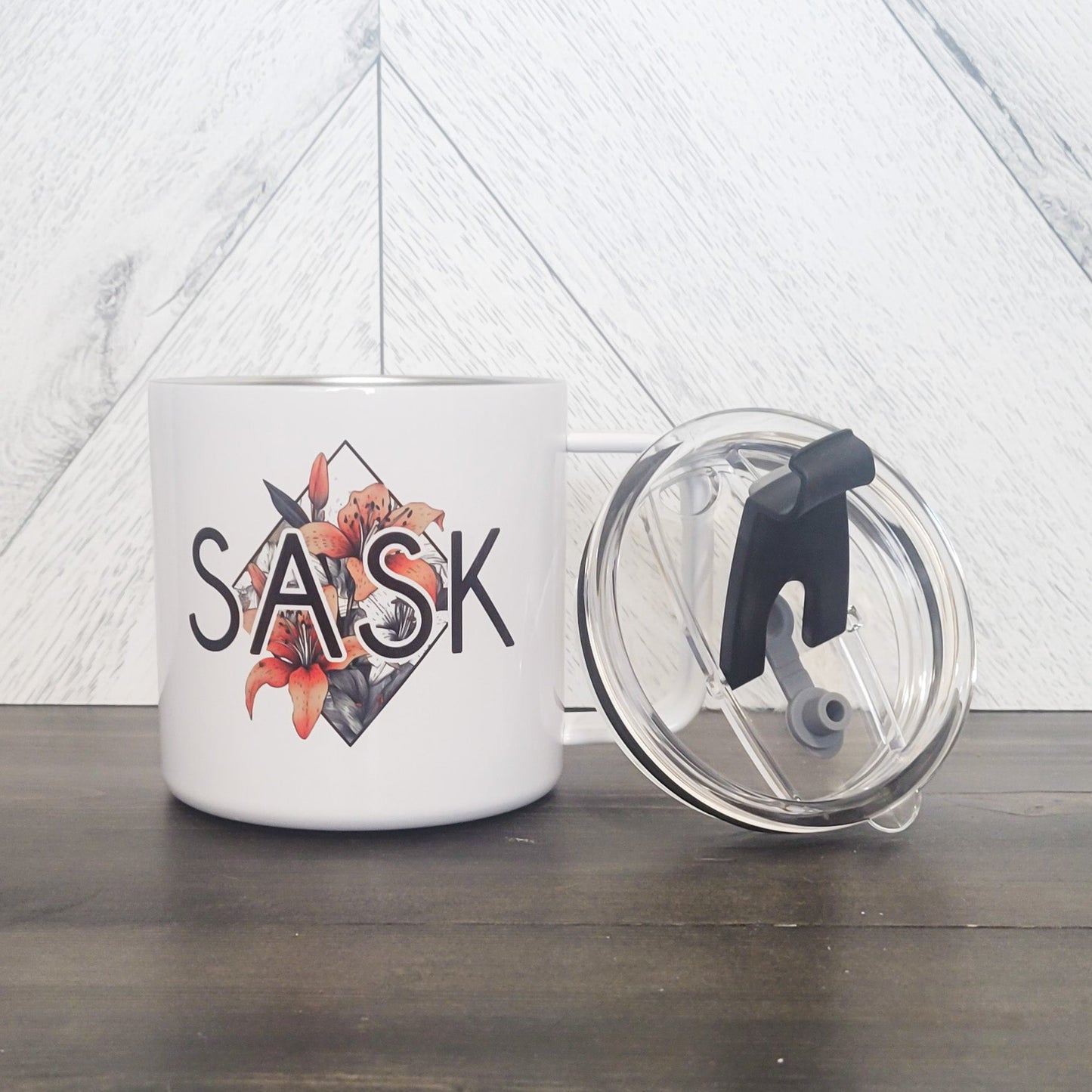 SASK Diamond Stainless Steel 17oz Coffee Mug