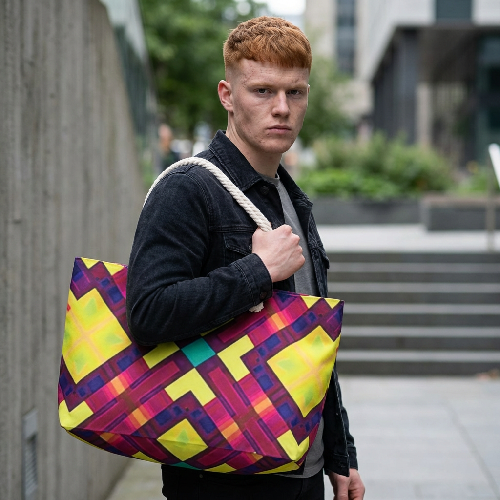 Vibrant Geo Kaleidoscope Weekender Bag
