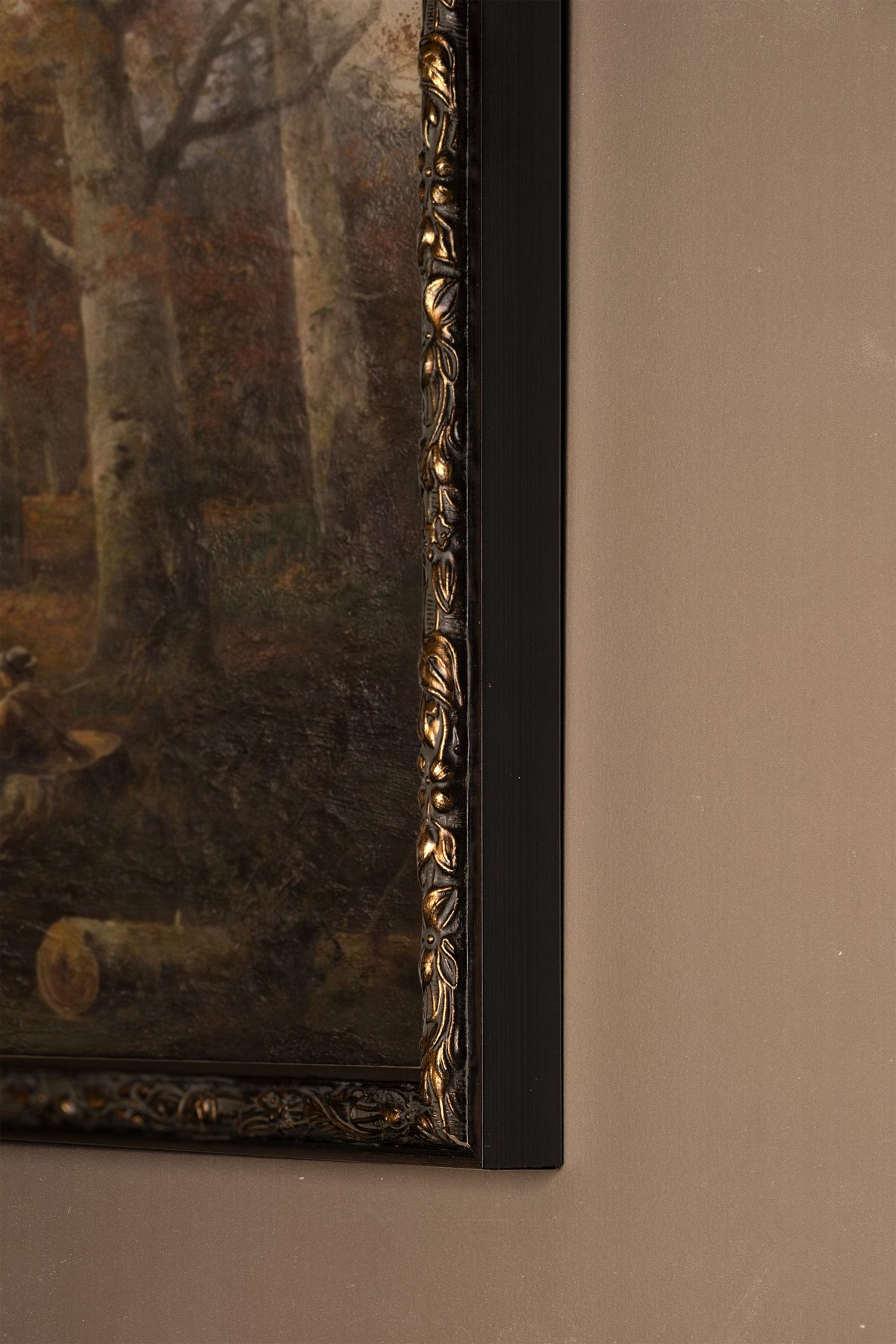 SOUS LES ARBRES DORÉS, CADRE VINTAGE BRONZE