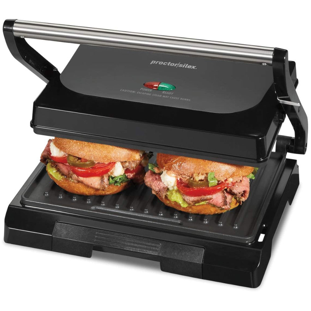 PROCTOR SILEX 25440PSC 4 Serving Panini Press, Sandwich Maker and Compact Indoor Grill