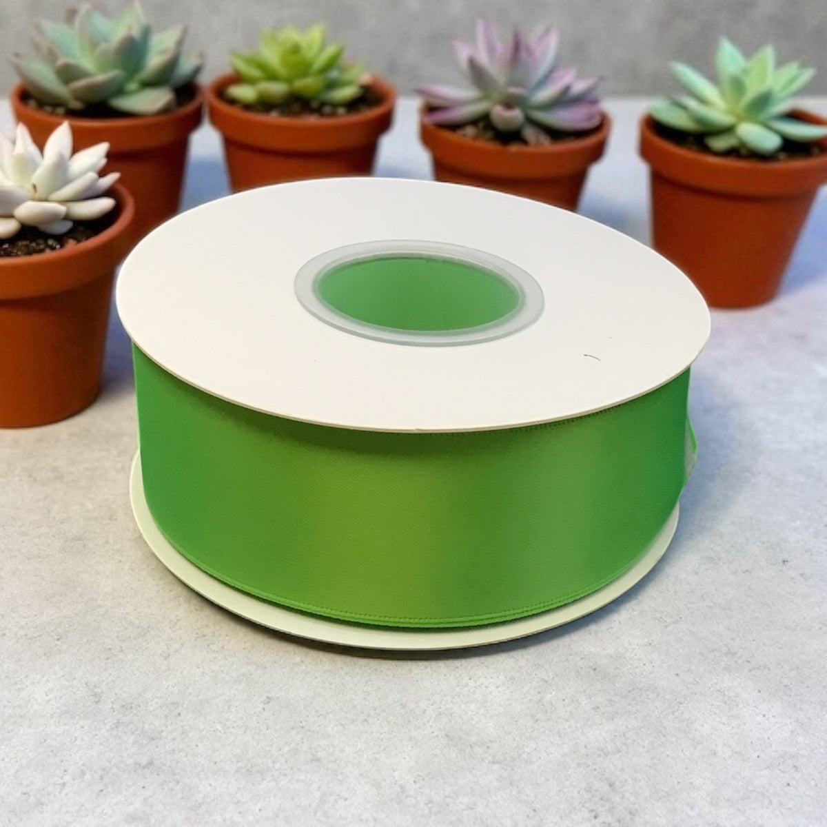 Satin Ribbon Double Face Light Green #549 -3.8 cm Wide
