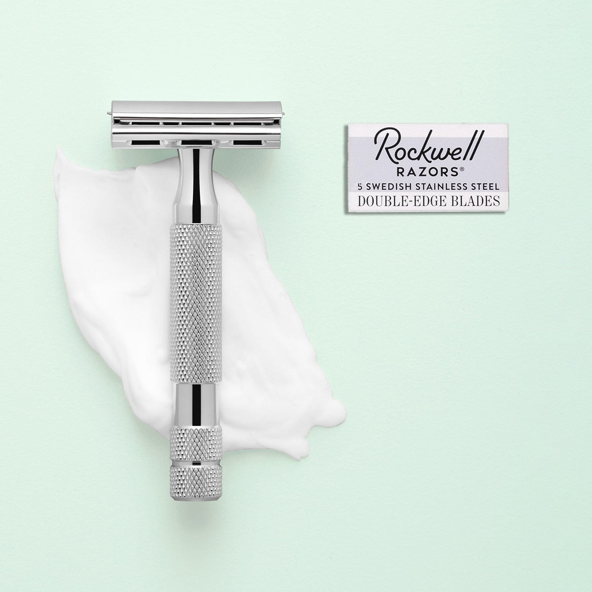 Rockwell 2C Adjustable DE Safety Razor - White Chrome (2 Settings)