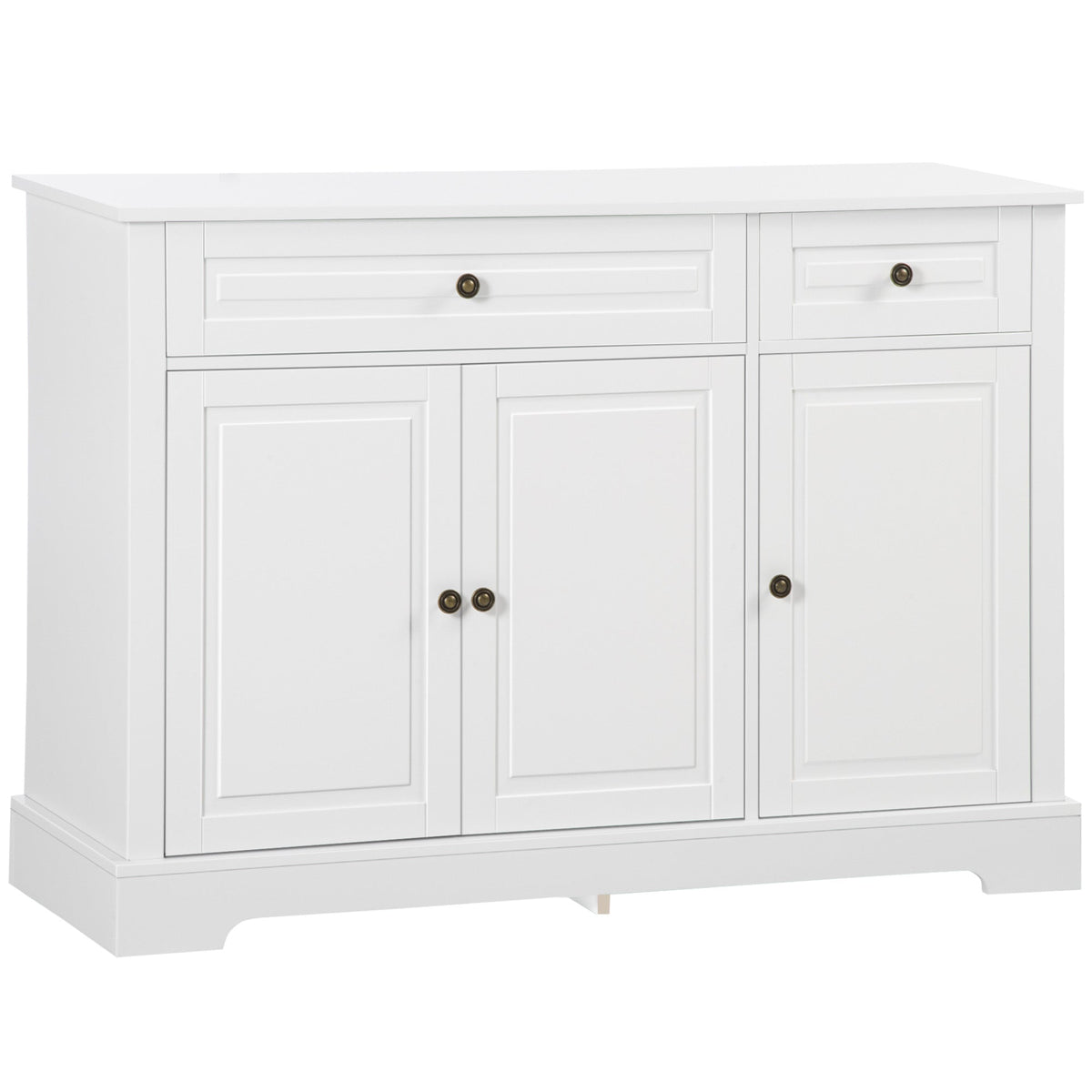 Modern Sideboard Cabinet, Buffet Cabinet with 2 Drawers and Adjustable Shelves, Buffets Tables for Dining Room, Black