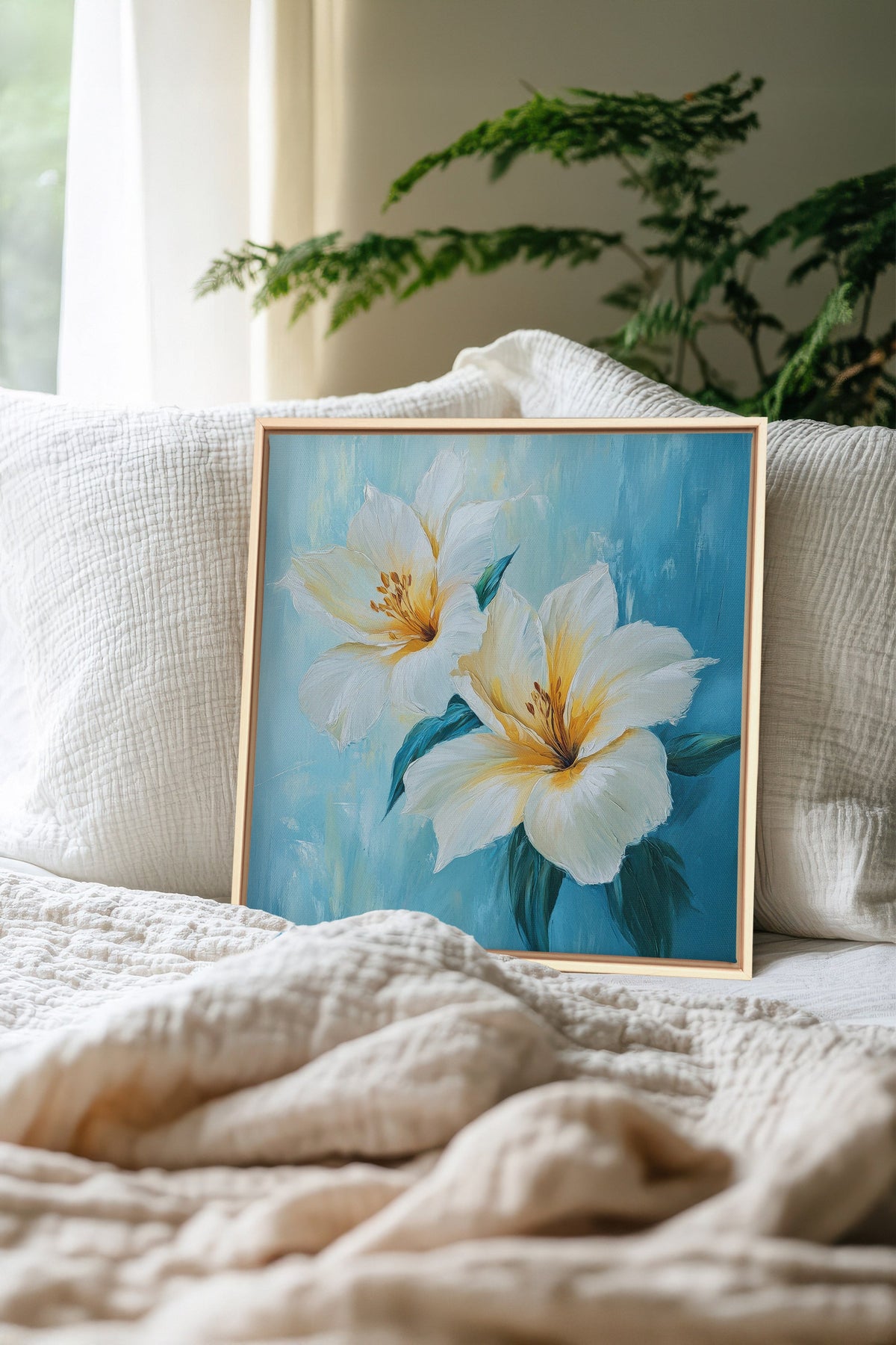 AURORE FLORALE, Oeuvre sur toile étirée