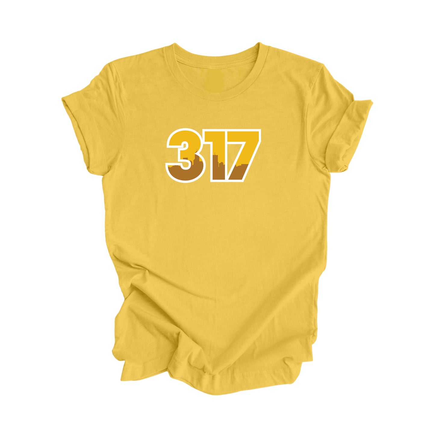 317 Indianapolis Indiana USA Area Code City Skyline Gift - Unisex T-Shirt - Inspired X