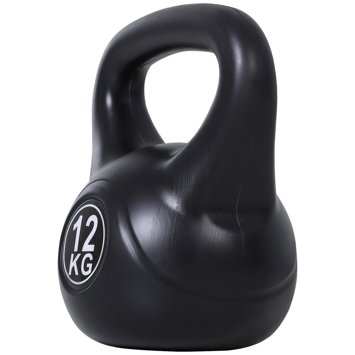 22lb Fitness Kettlebell, Plastic Exercise Weight, Weightlifting Tools with Sand, Handle, Noise Reduction for Home, Gym