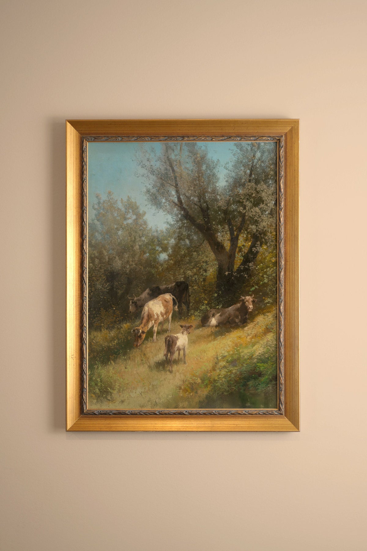 SOUFFLE DE PRAIRIE, CADRE VINTAGE OR