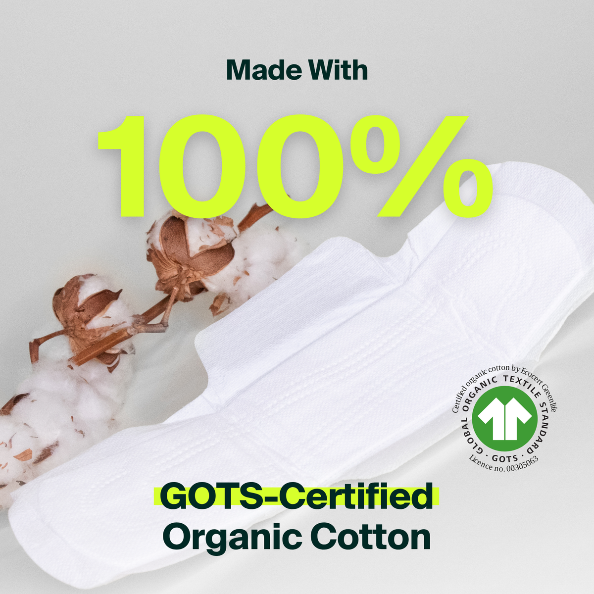 100% Organic Cotton Super Pads - Bulk