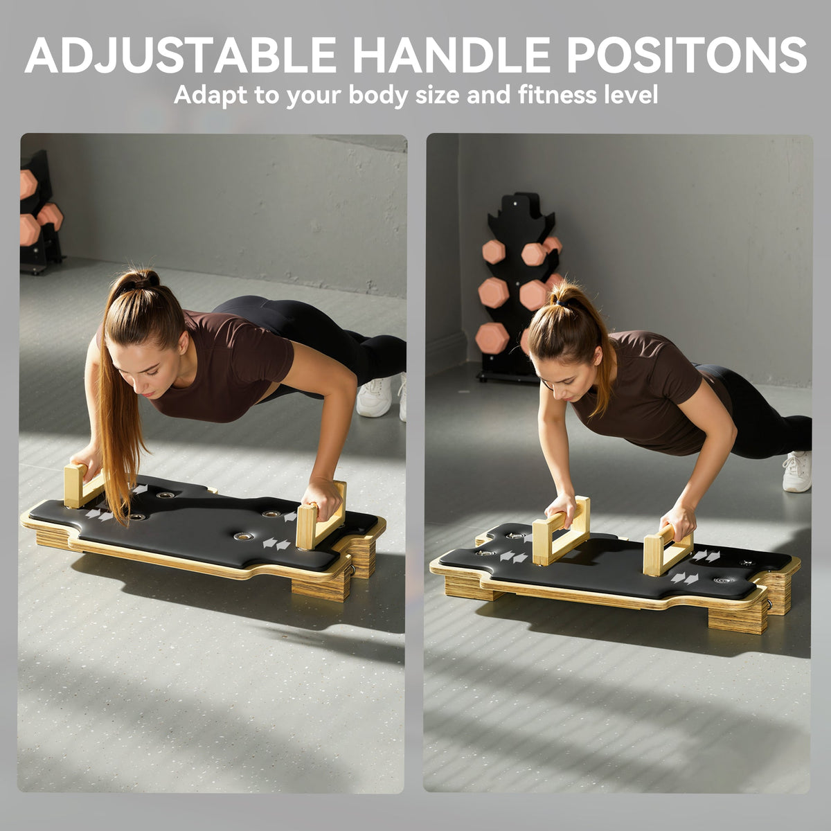 Foldable Pilates Reformer Machine, Multifunctional Pilates Board with Resistance Bands and Multi-Grips for Home Gym
