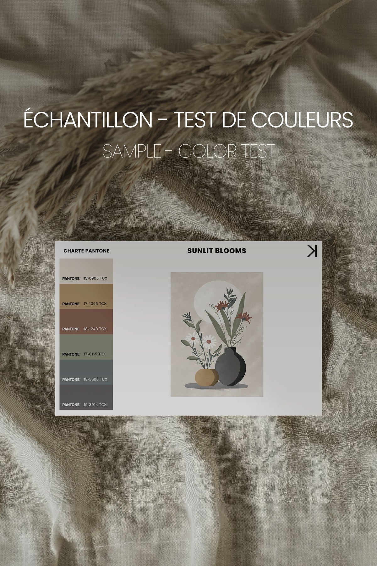 SUNLIT BLOOMS, Oeuvre sur toile étirée