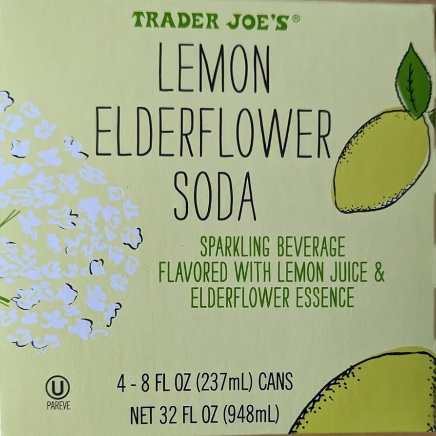 Trader Joe's Lemon Elderflower Soda, 948mL