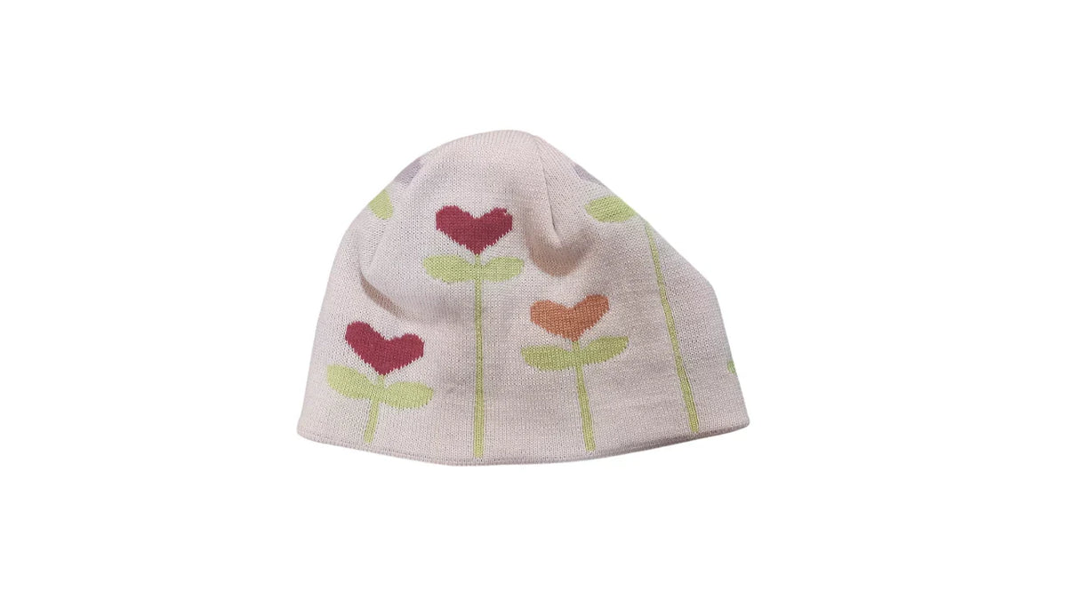 Ambler Toddlers Pink Beanie 100% Merino Wool - One Size