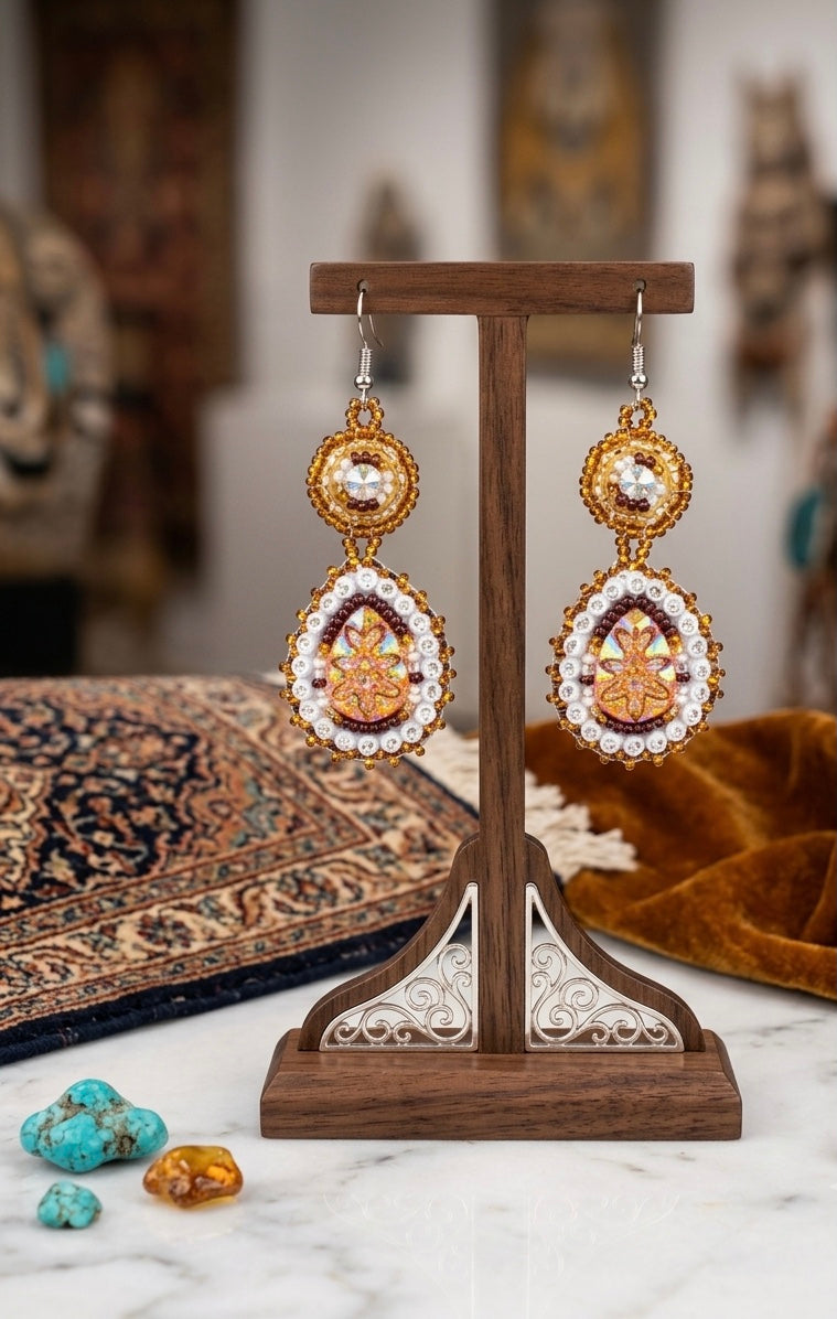 Drop Beaded Earrings gold collection