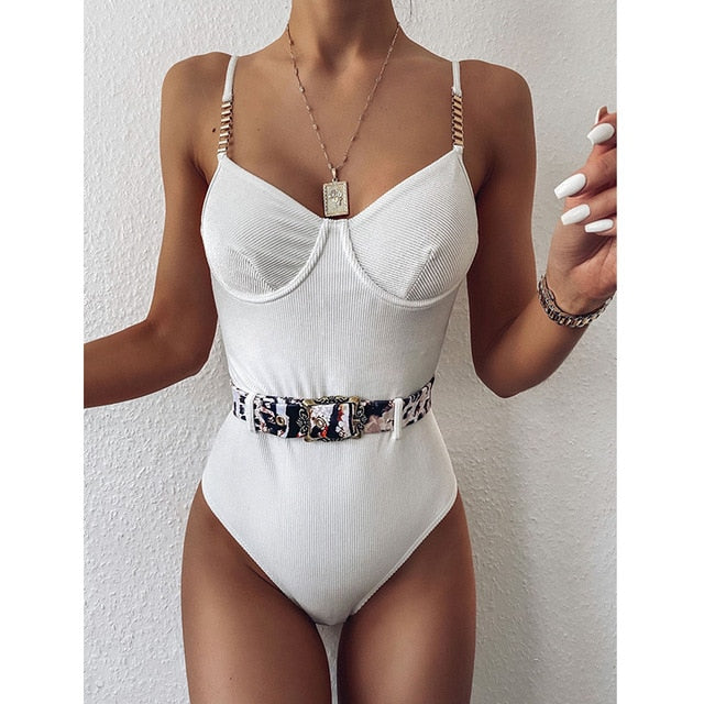 One Piece Corduroy Swimsuit