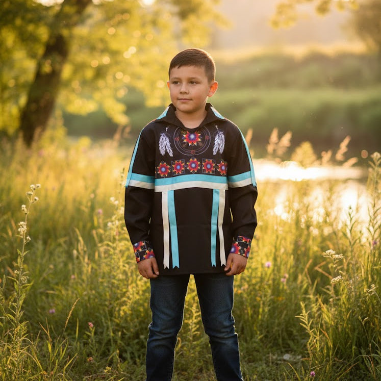 Feathers Youth Ribbon shirt