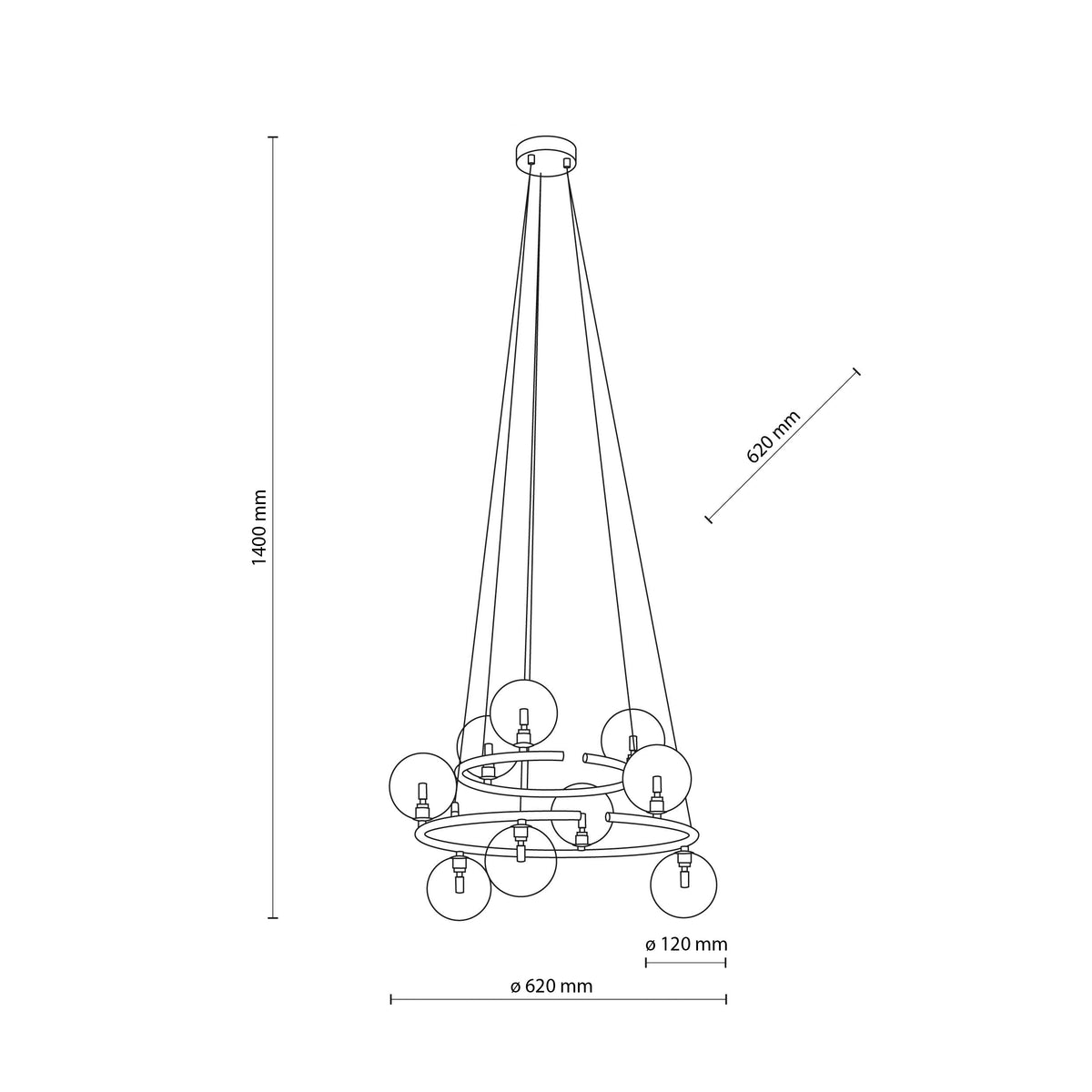 Anabelle Scandinavian Minimalist Pendant Ceiling Light for Kitchen Island, Dining Room & Modern Interiors