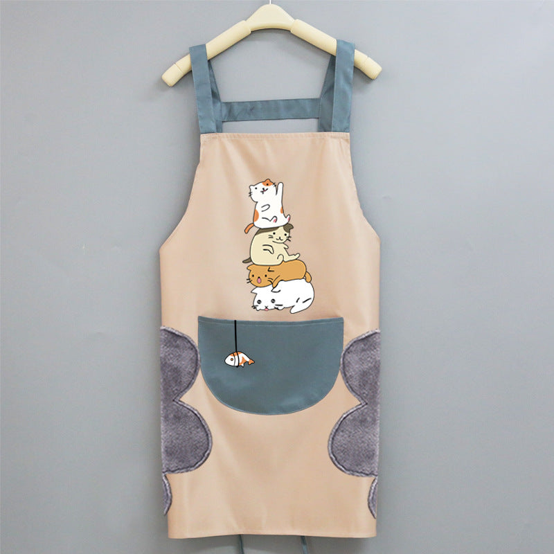 Cute Japanese Female Korean Version Home Adult Kitchen Water And Oil Working Man