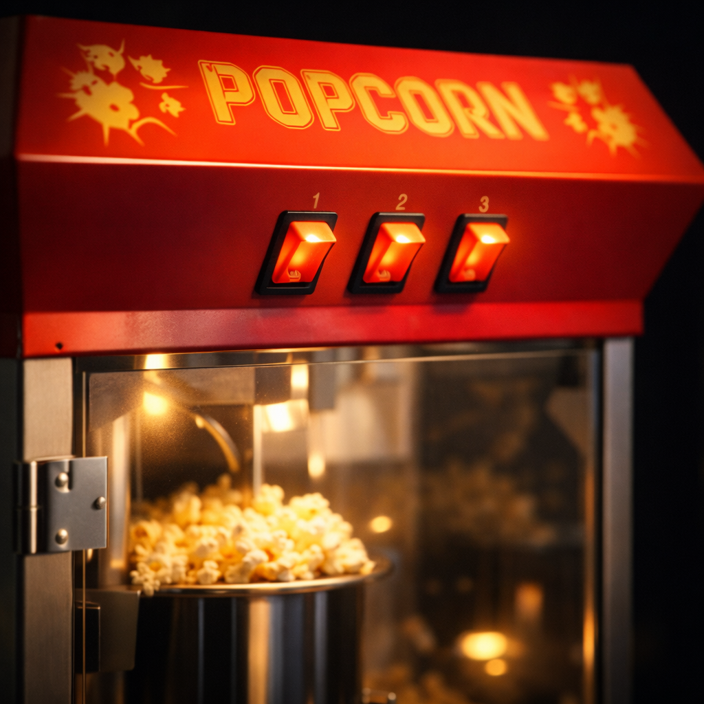 8oz Red Canadian Commercial Popcorn Machine