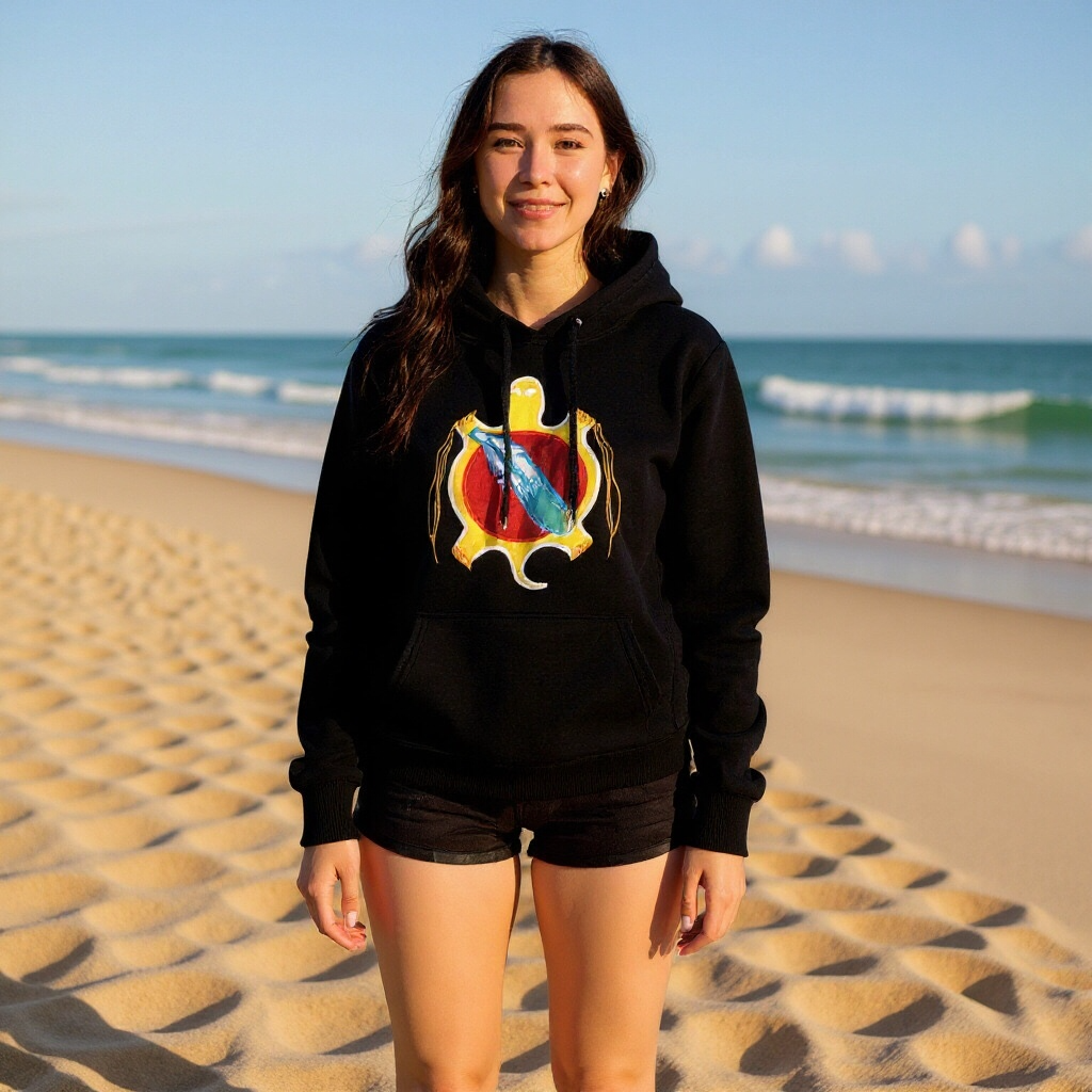 Embroidered Hoodies (Turtle feather)