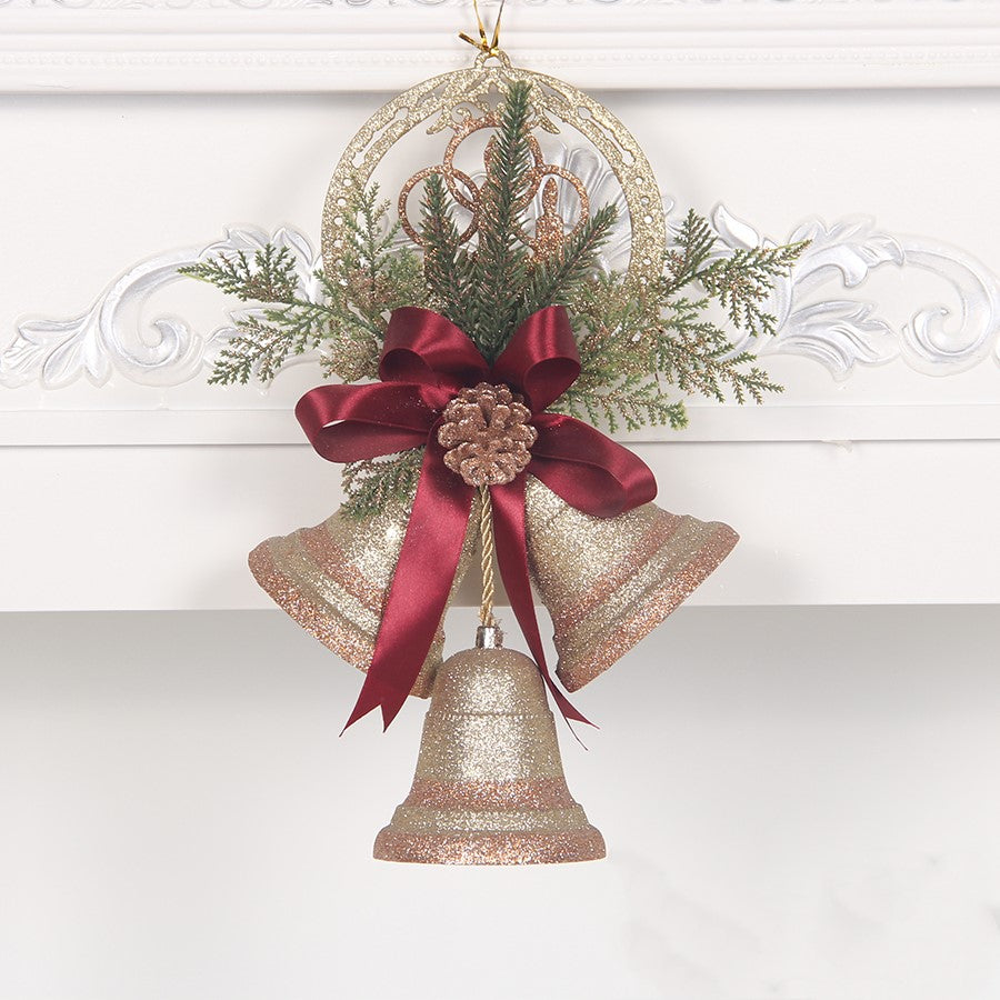 Christmas Bell Ornaments, Pearlescent Paper Tree Decorations