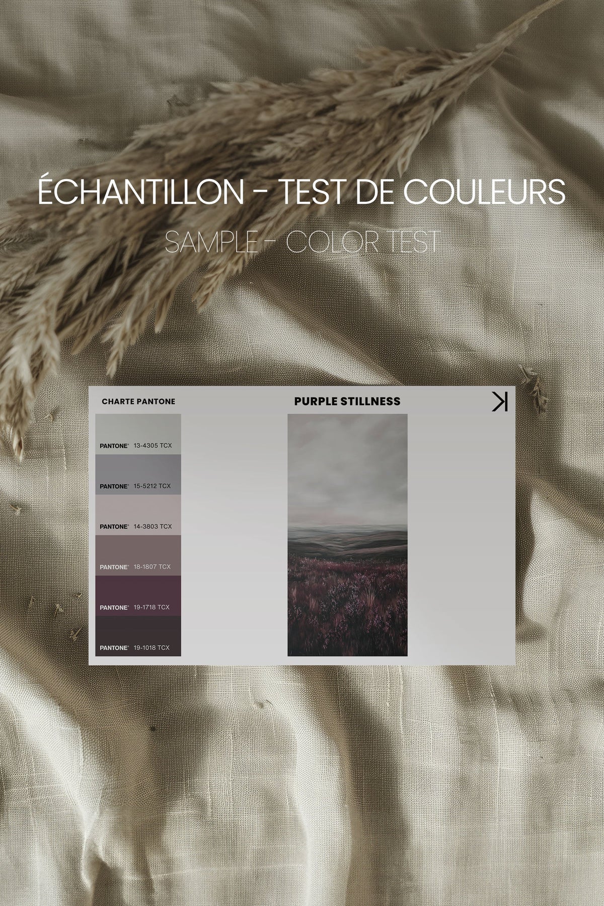 PURPLE STILLNESS, Oeuvre sur toile étirée