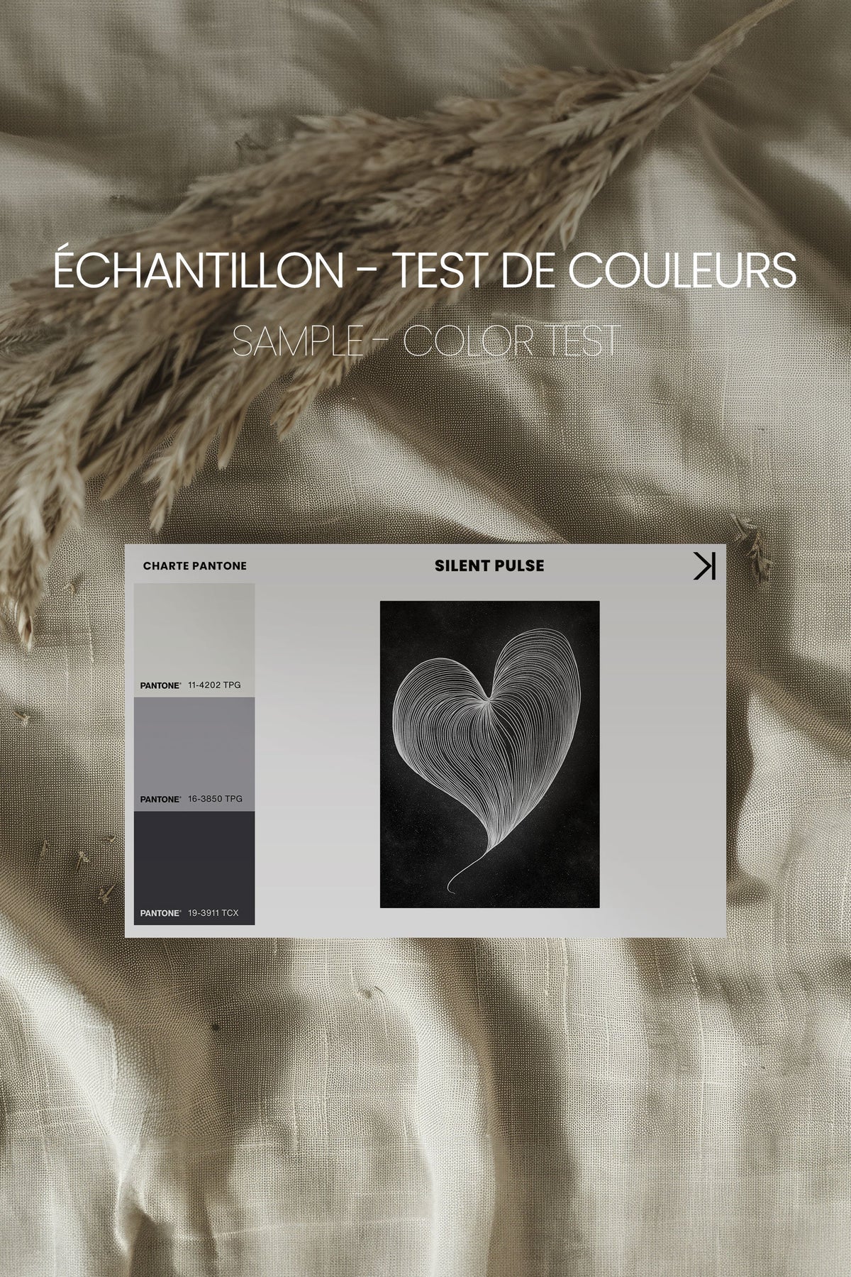 SILENT PULSE, Oeuvre sur toile étirée
