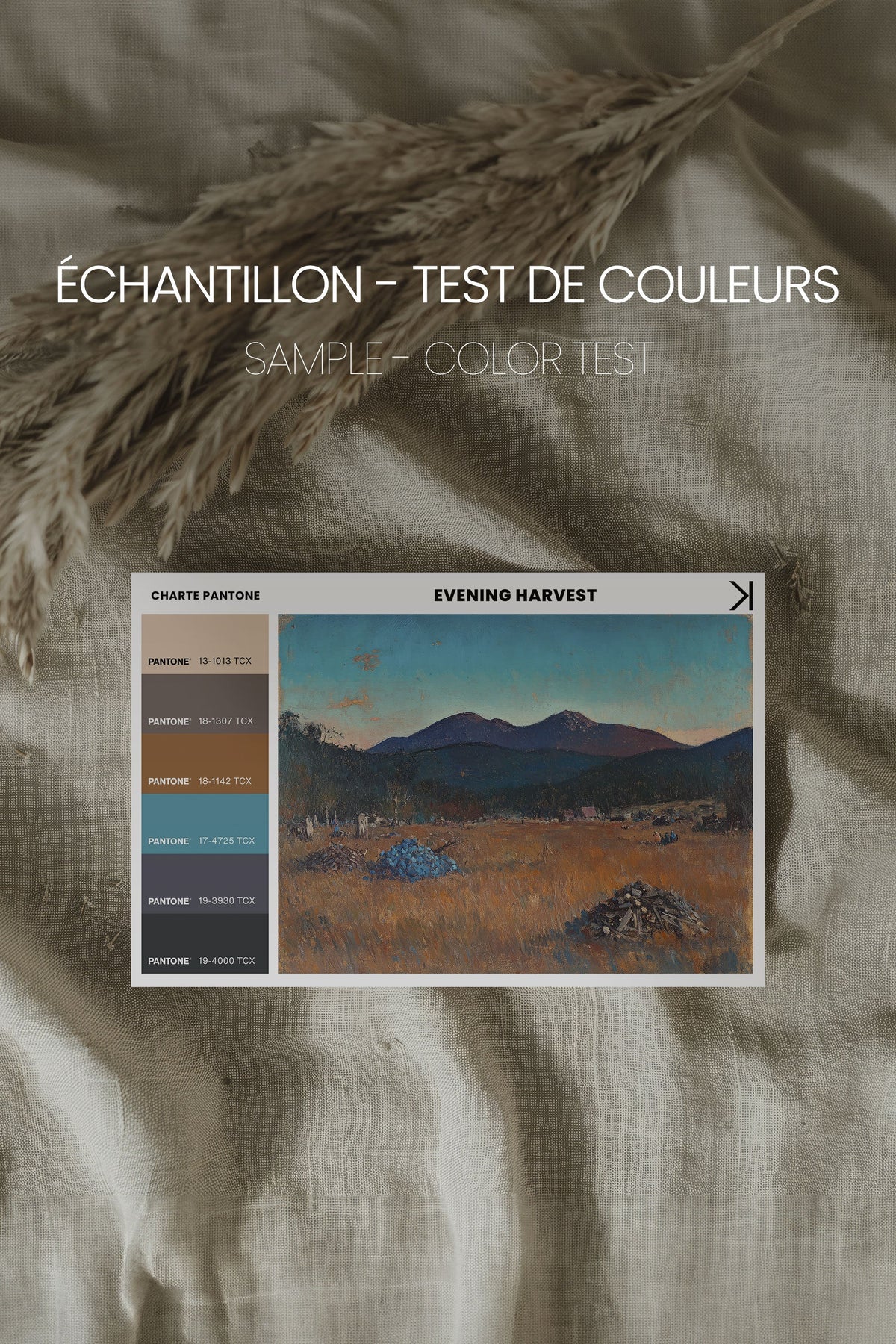 EVENING HARVEST, Oeuvre sur toile étirée