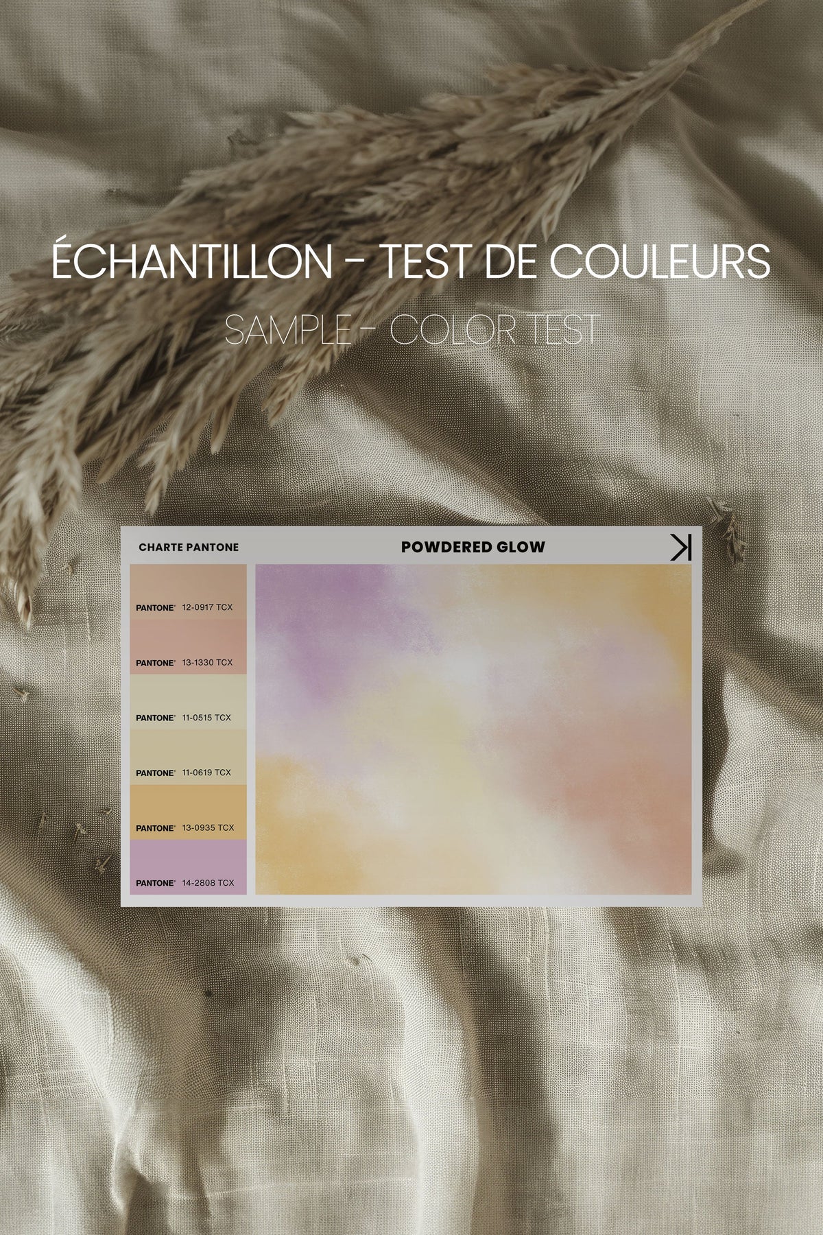 POWDERED GLOW, Oeuvre sur toile étirée