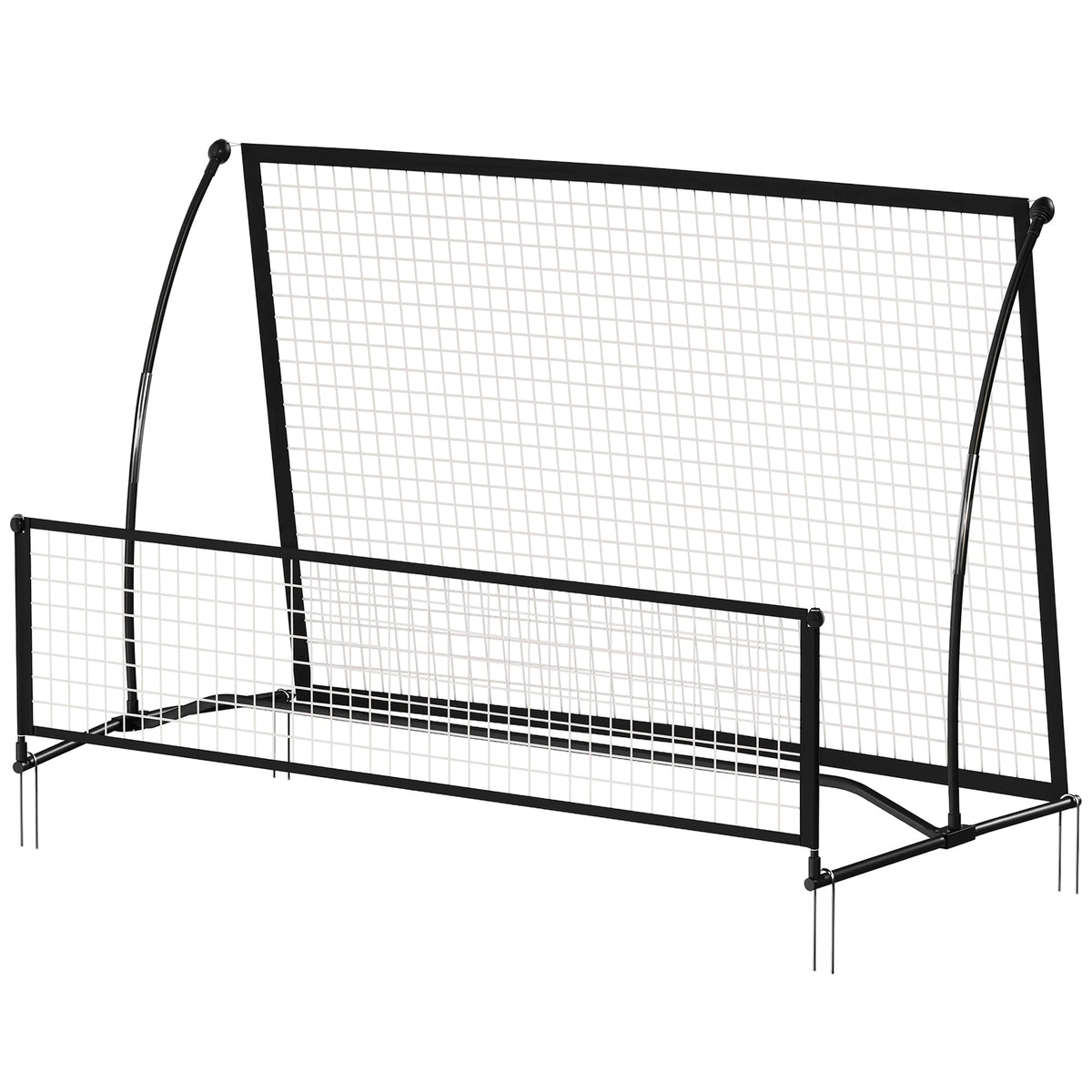 2-in-1 Portable Soccer Rebounder Net, Dual-Sided and Foldable Bounce Back Net with Carry Bag for Soccer Baseball