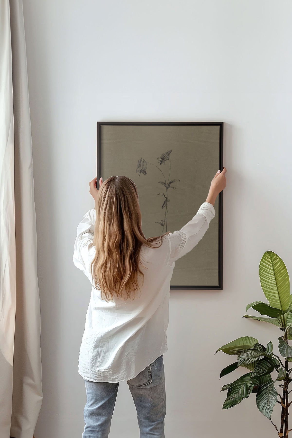 BOUTON SAUVAGE, Oeuvre sur toile étirée