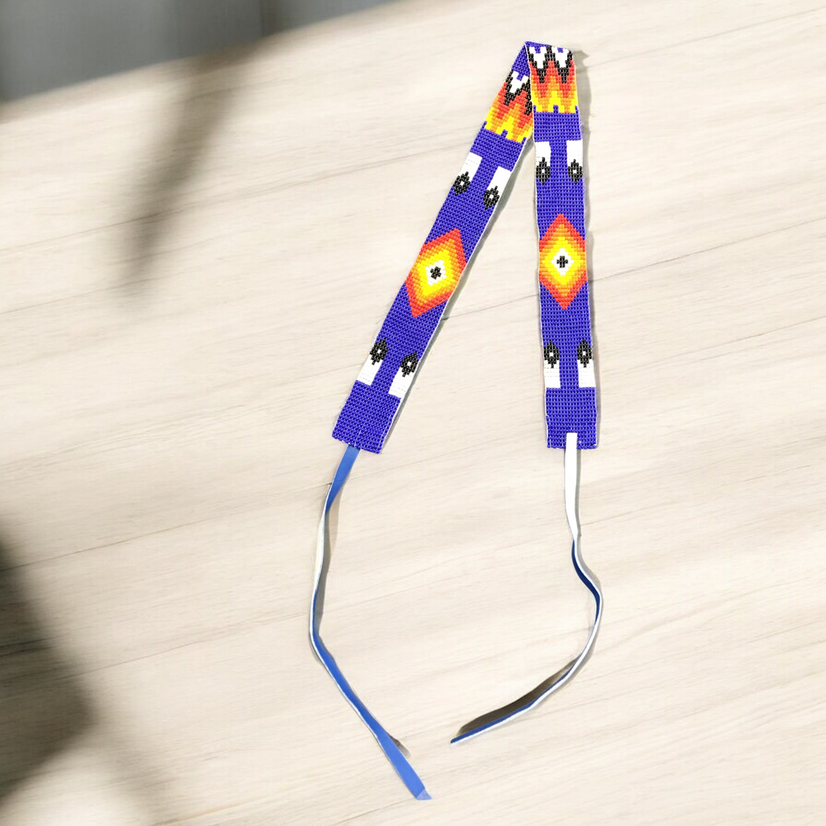 Beaded Dark Blue Hatband